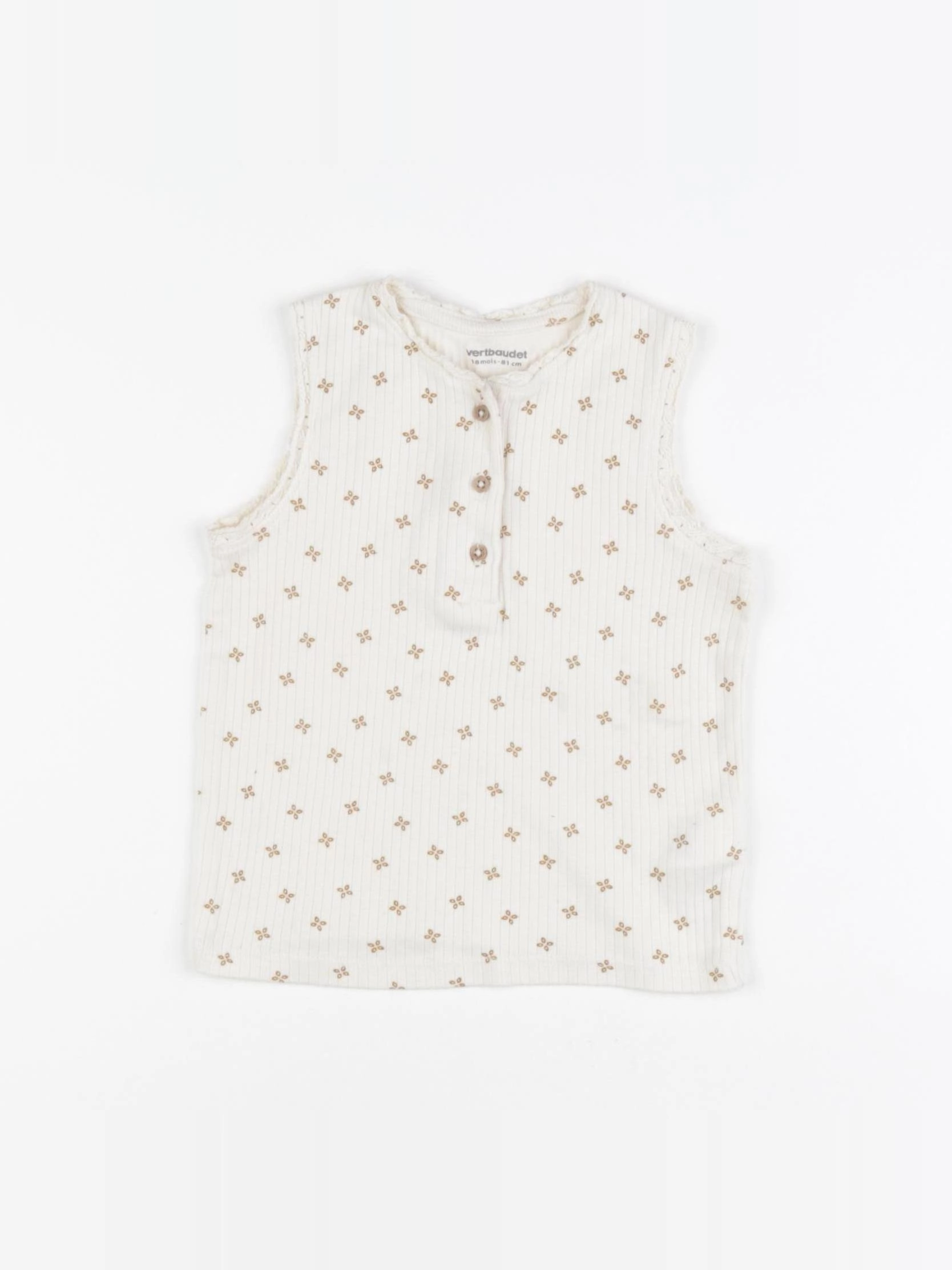 Vertbaudet - débardeur beige - 18 mois