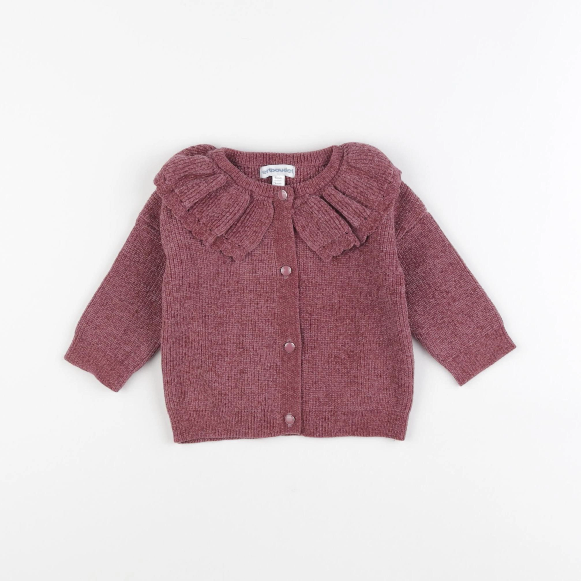 Vertbaudet - gilet rose - 3 mois