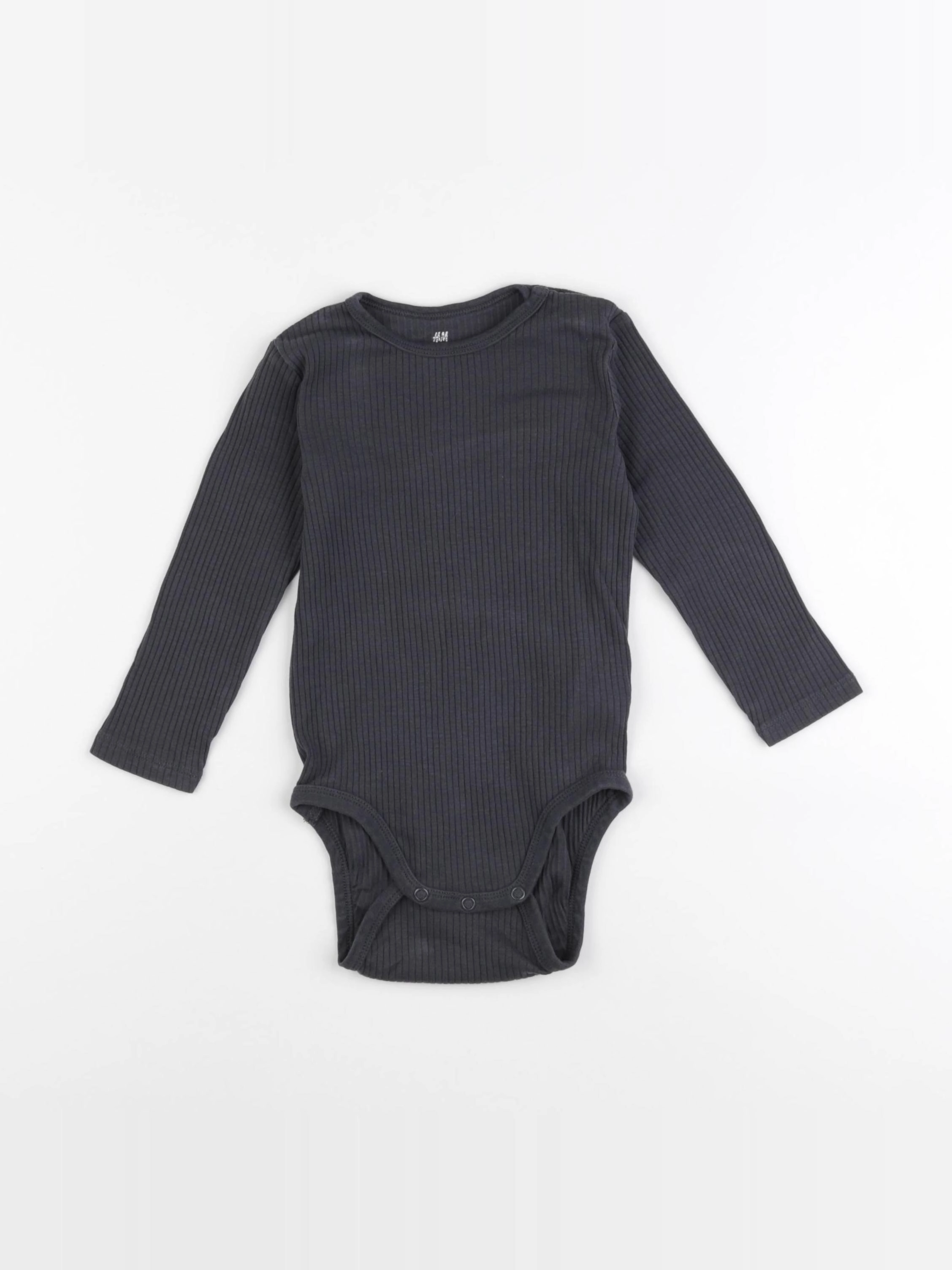 H&M - body gris - 12/18 mois