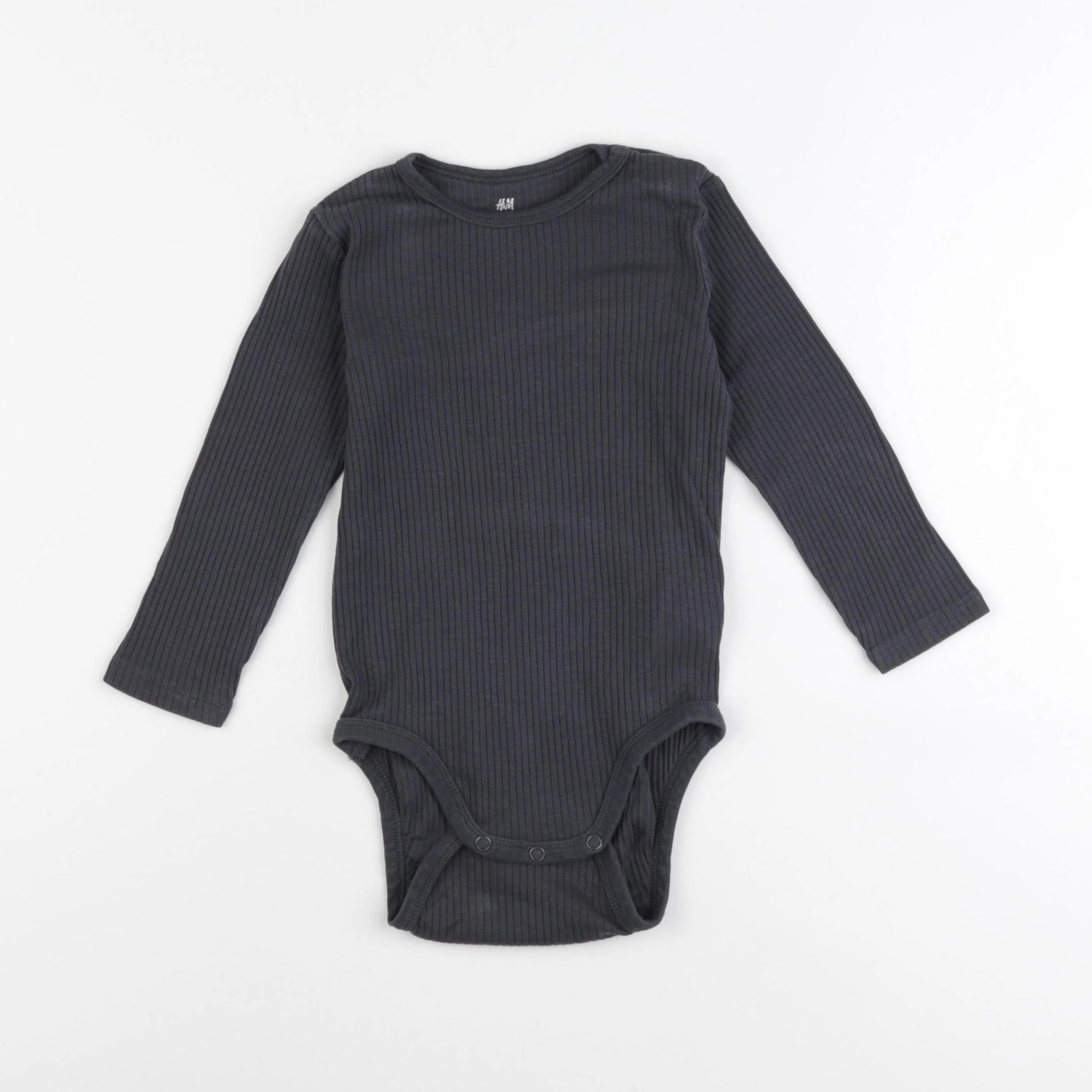 H&M - body gris - 12/18 mois