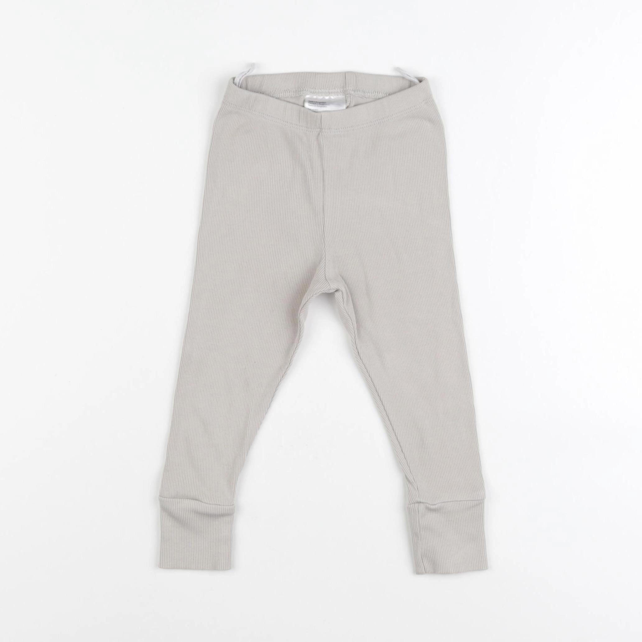 H&M - legging gris - 9/12 mois