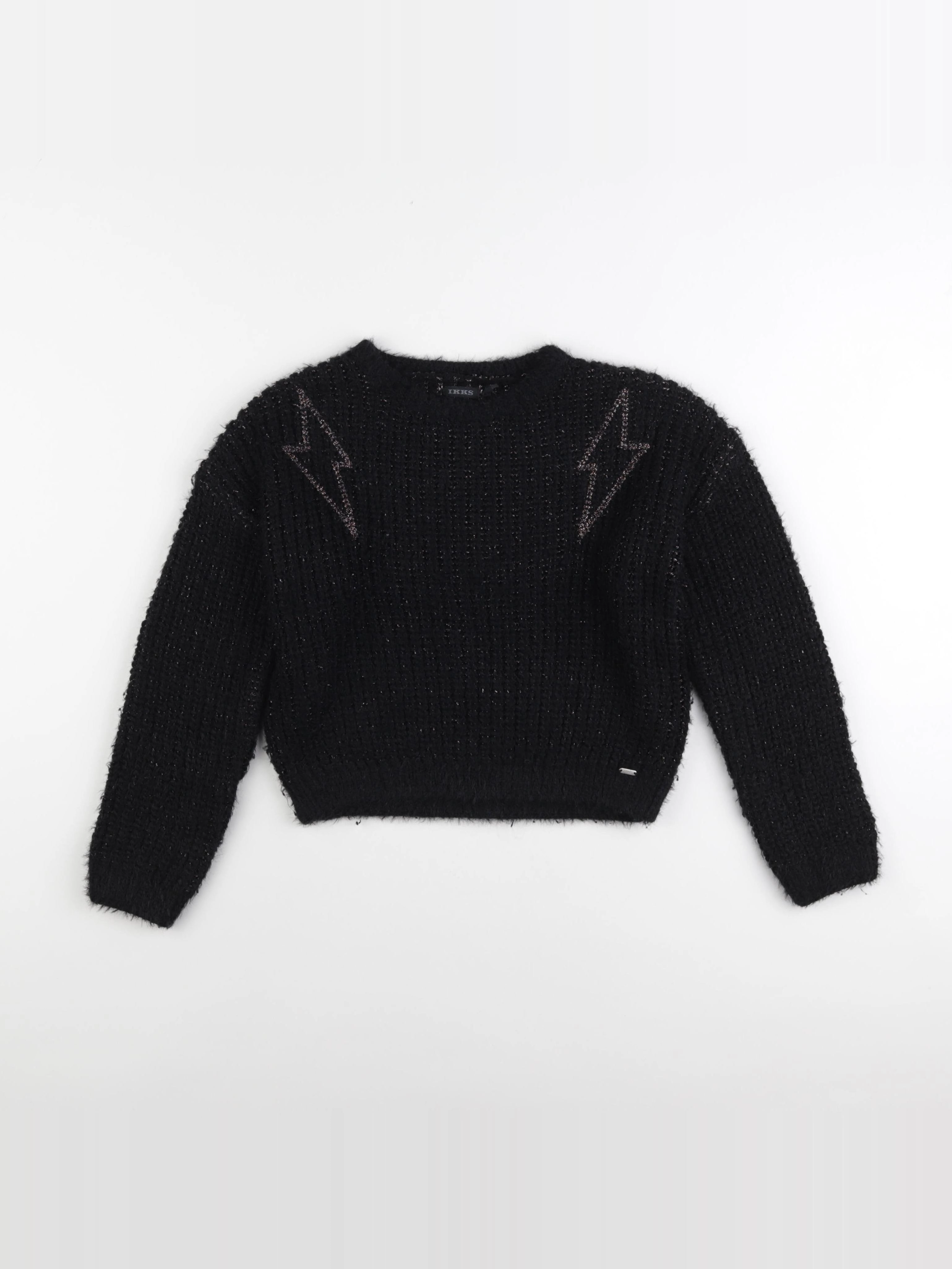 IKKS - pull noir, or - 8 ans