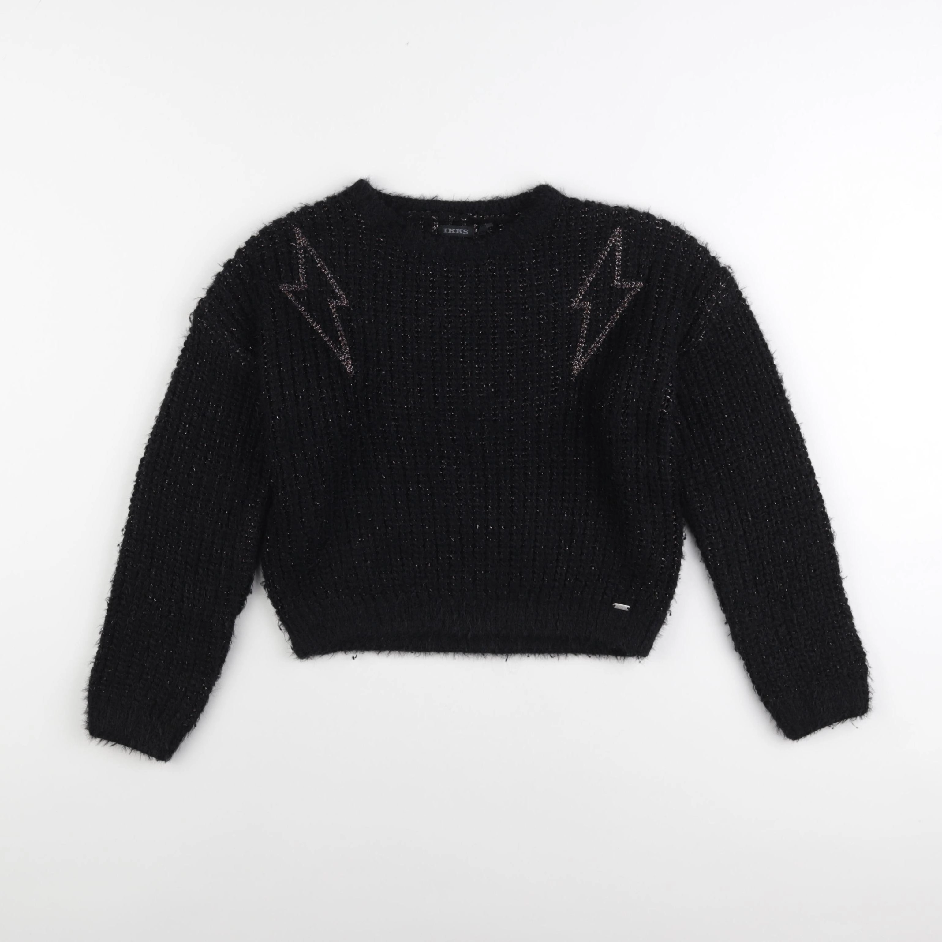 IKKS - pull noir, or - 8 ans