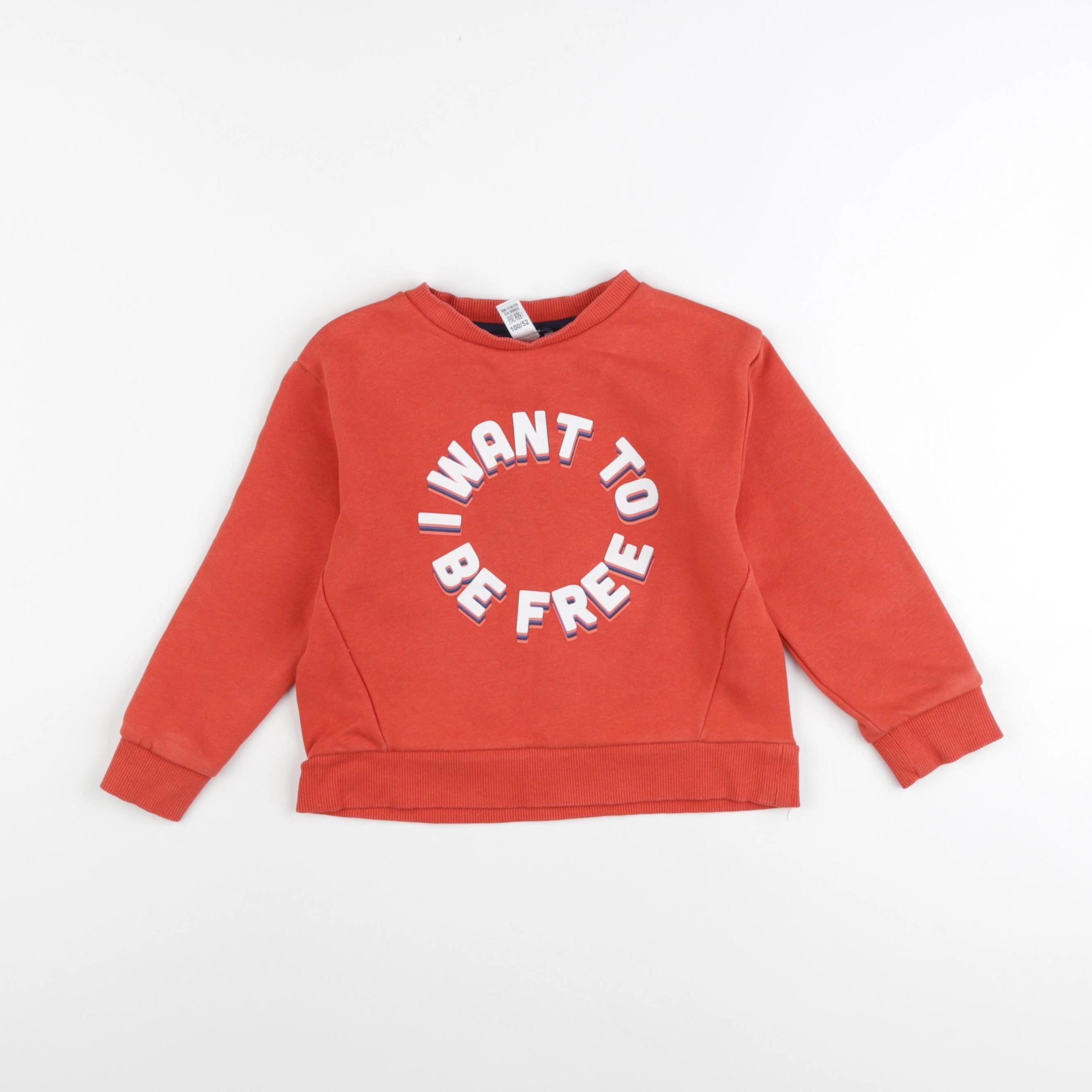 Okaidi - sweat orange - 3 ans