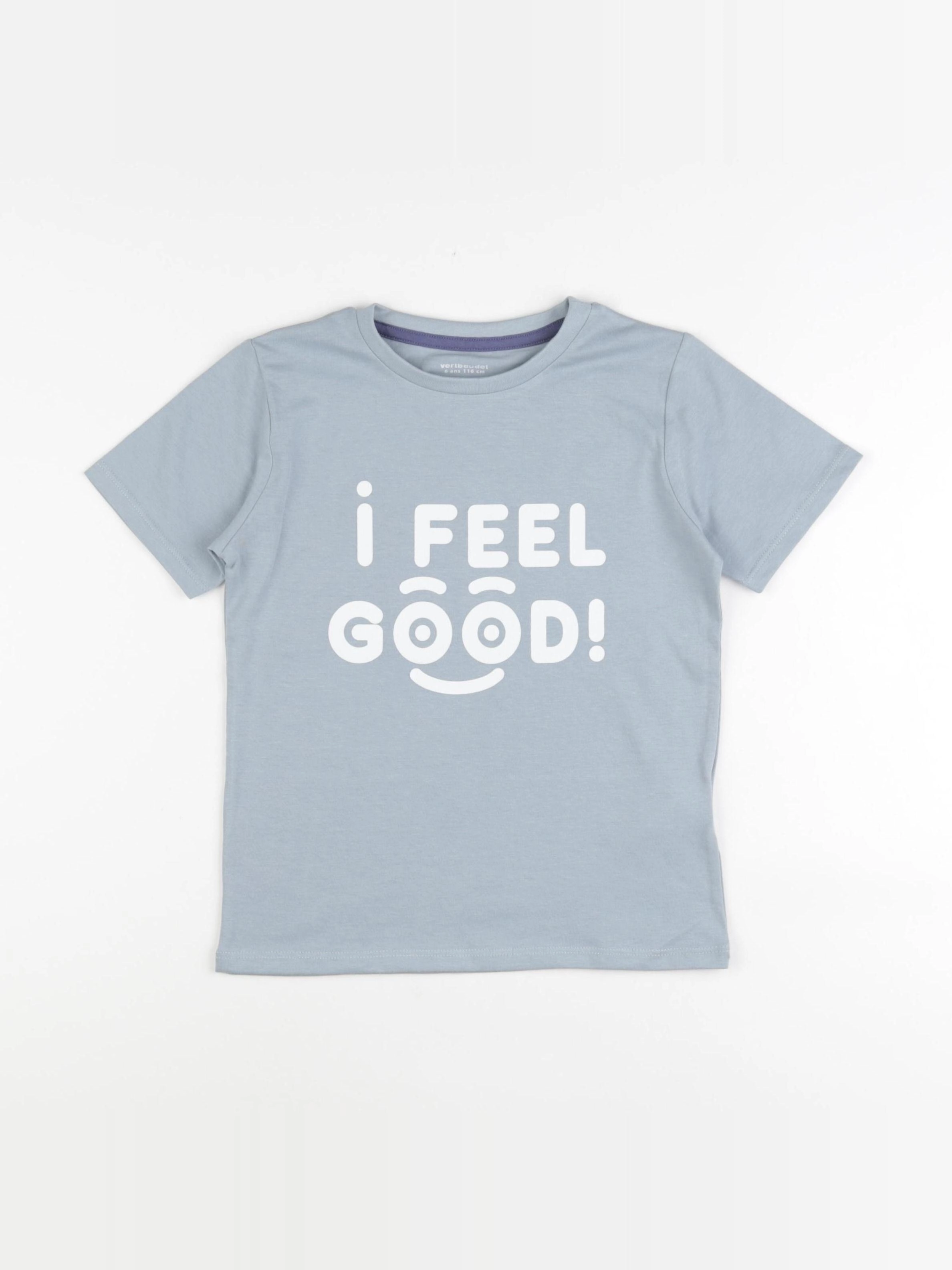 Vertbaudet - tee-shirt bleu - 6 ans