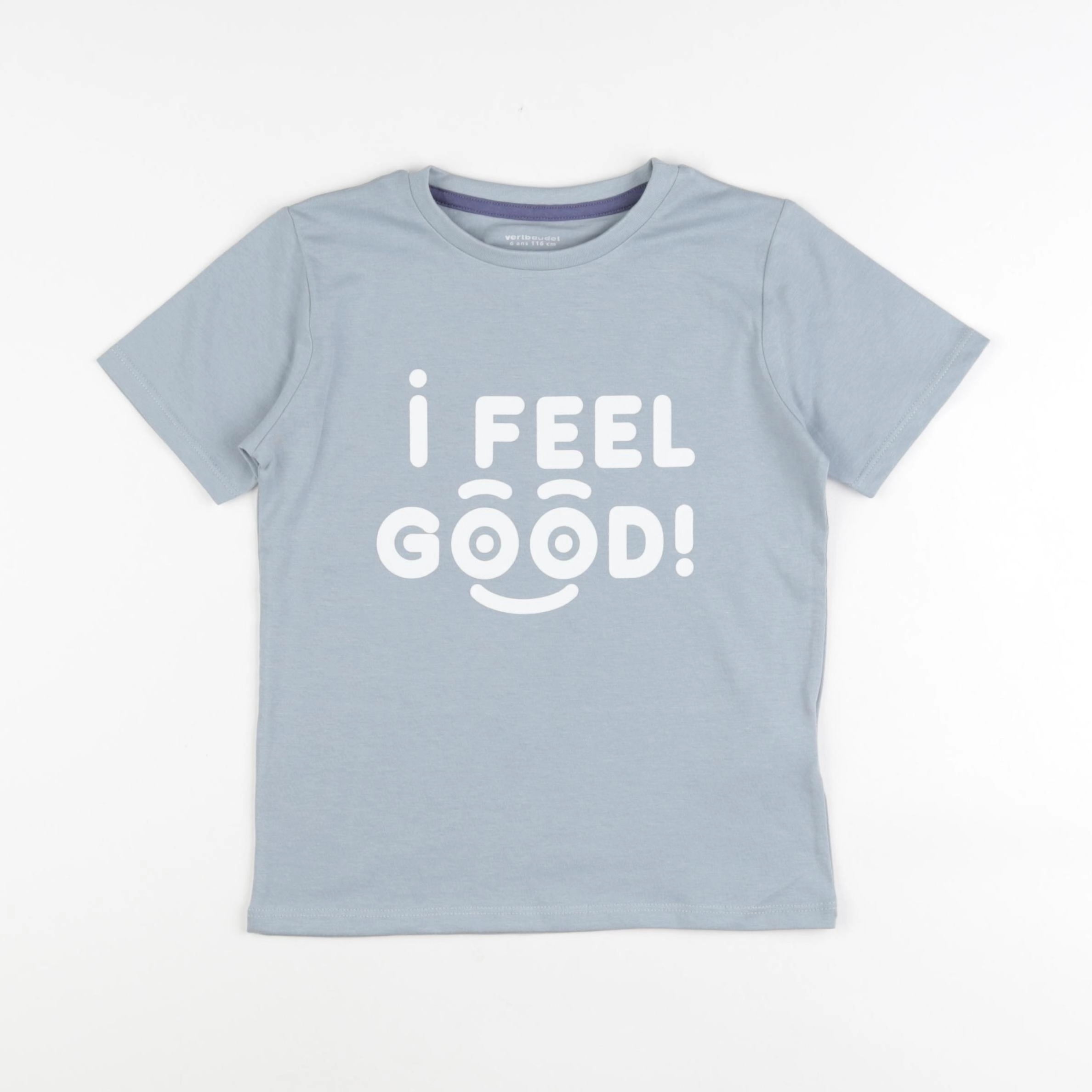 Vertbaudet - tee-shirt bleu - 6 ans