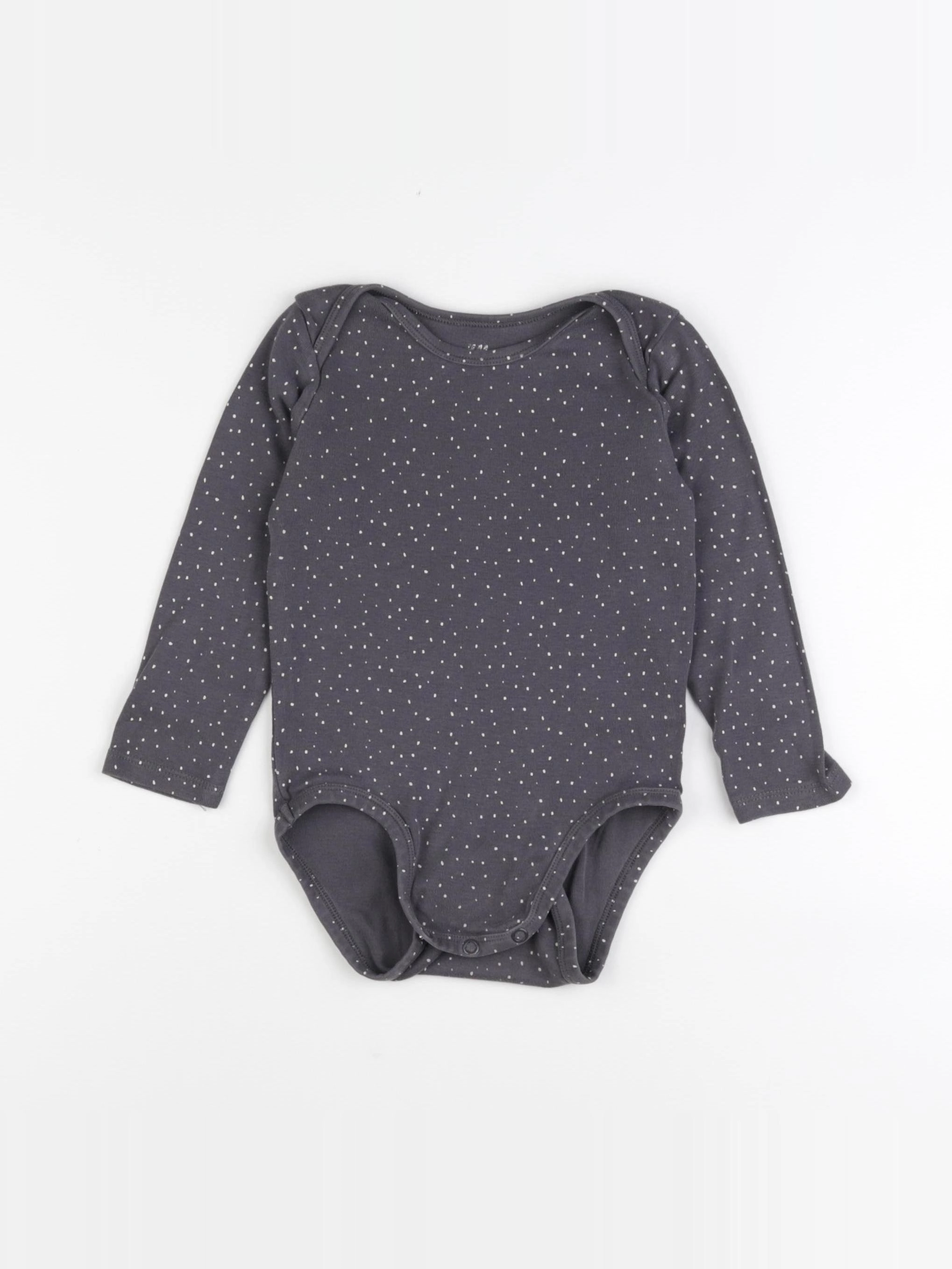 H&M - body gris - 1 an à 2 ans