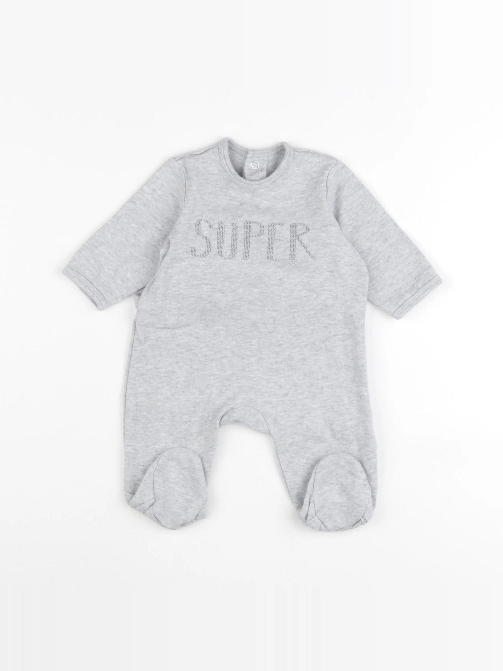 La Redoute - pyjama coton gris - 3 mois