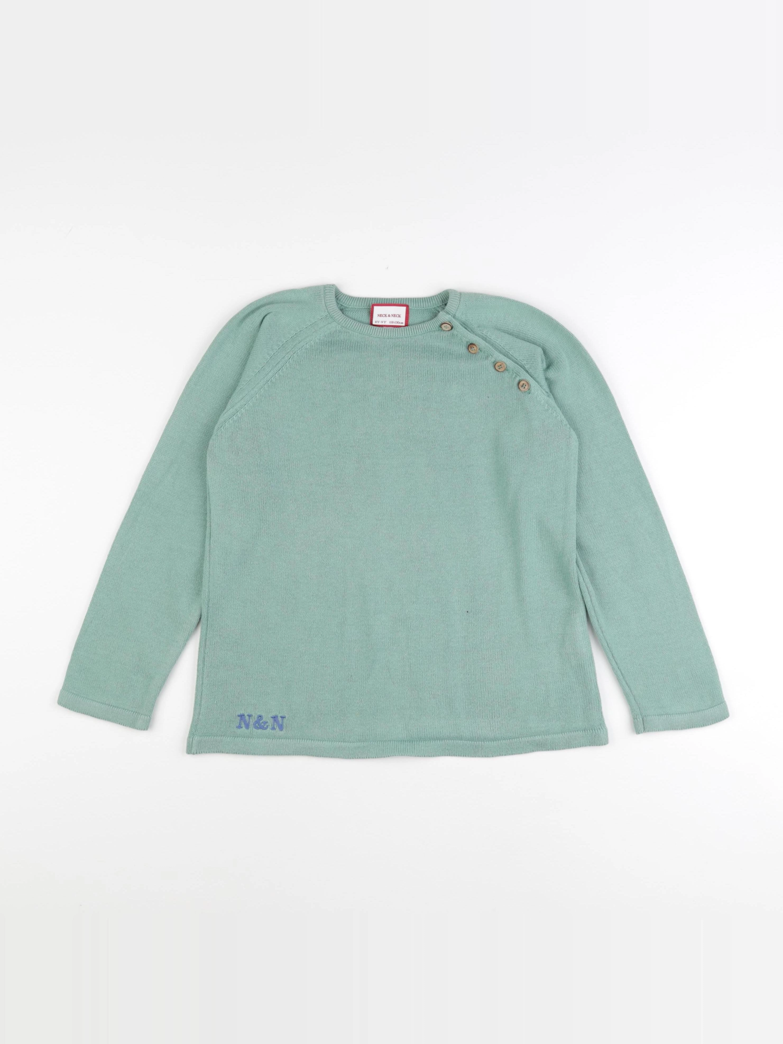 Neck & Neck - pull vert - 8/9 ans