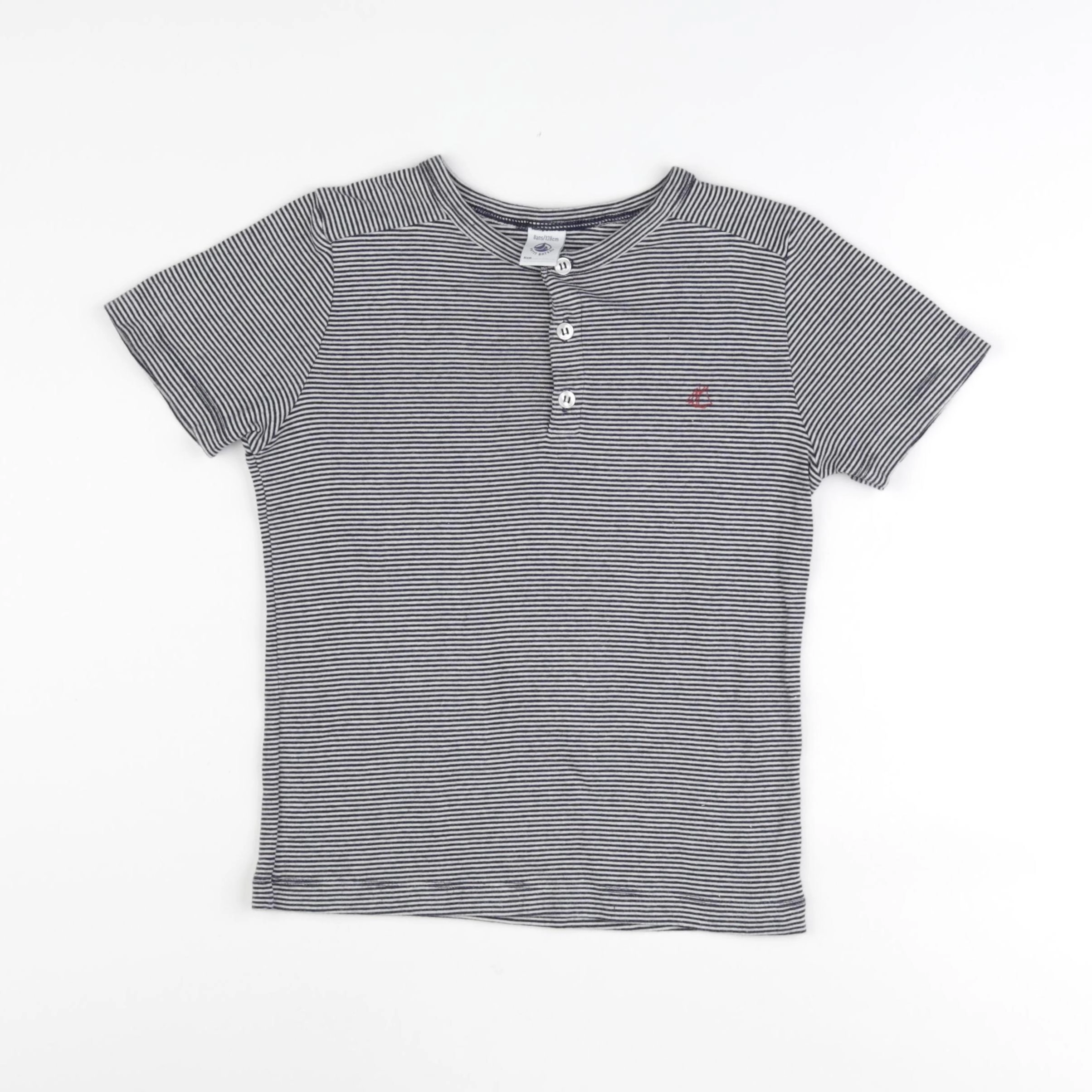 Petit Bateau - tee-shirt bleu - 8 ans