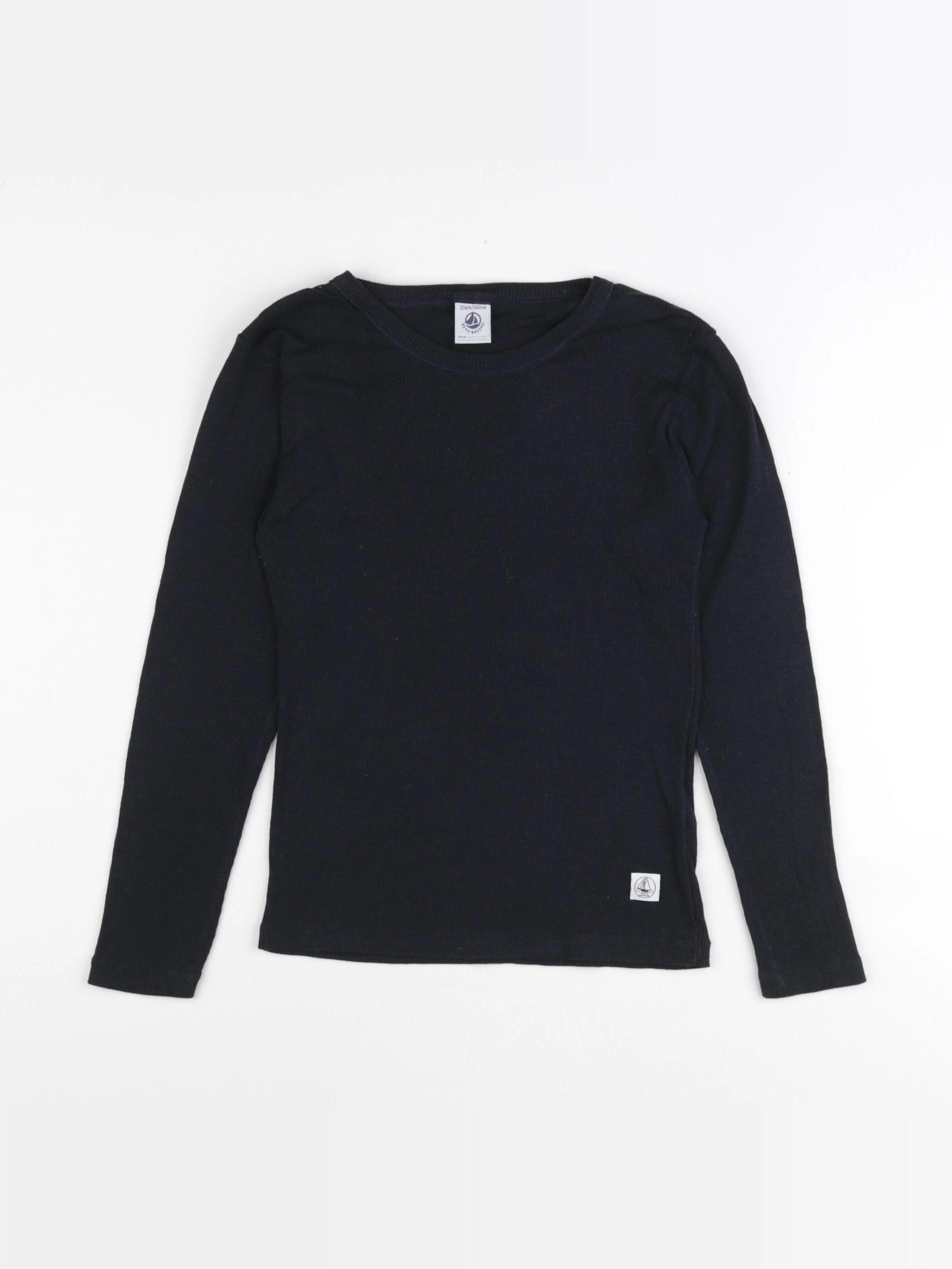 Petit Bateau - tee-shirt bleu - 10 ans