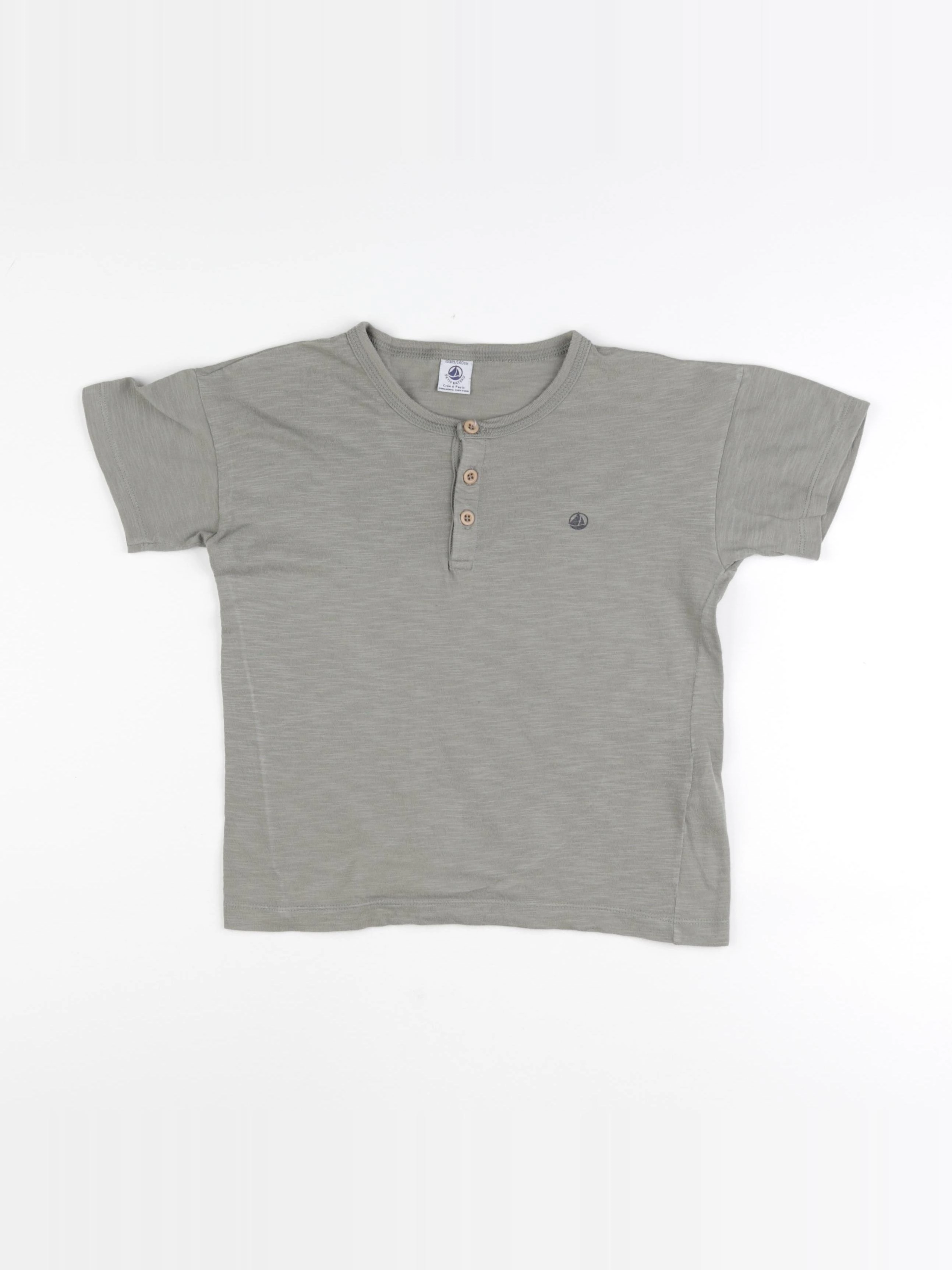 Petit Bateau - tee-shirt vert - 10 ans