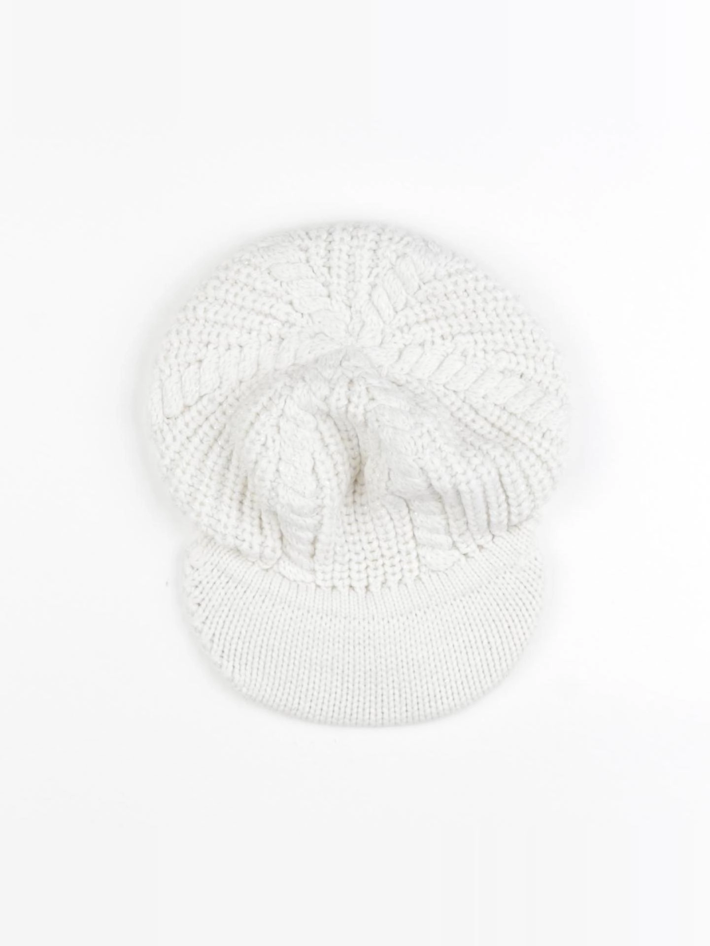 Vertbaudet - bonnet beige, argent - 6/8 ans