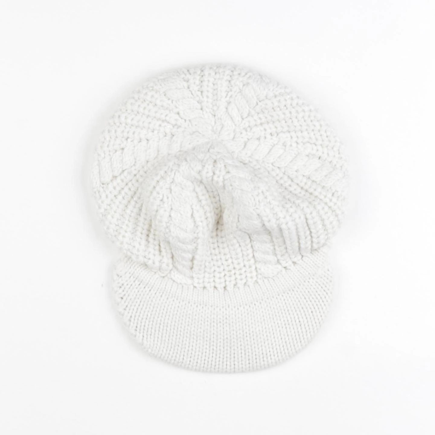Vertbaudet - bonnet beige, argent - 6/8 ans
