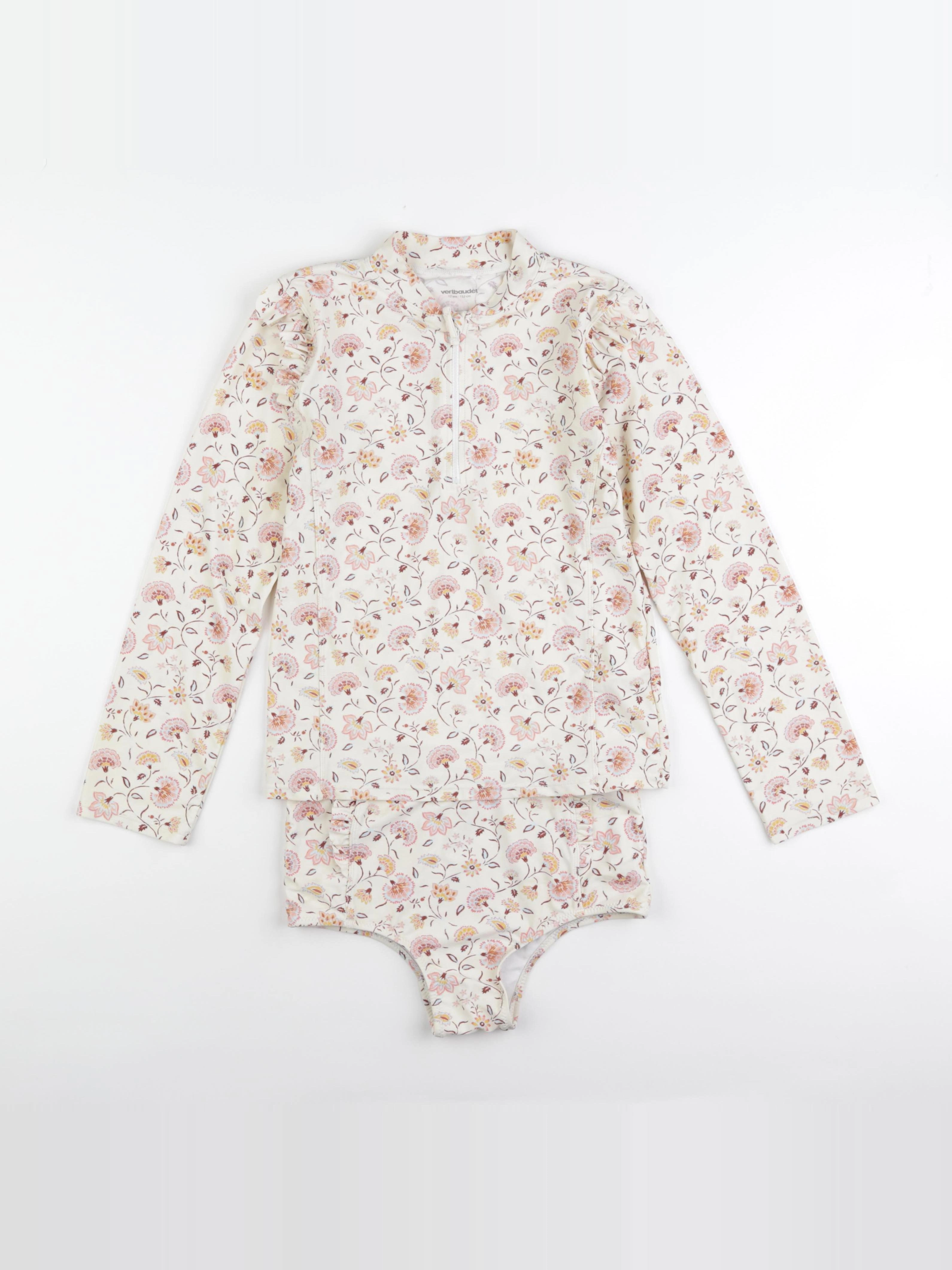 Vertbaudet - maillot de bain beige - 12 ans