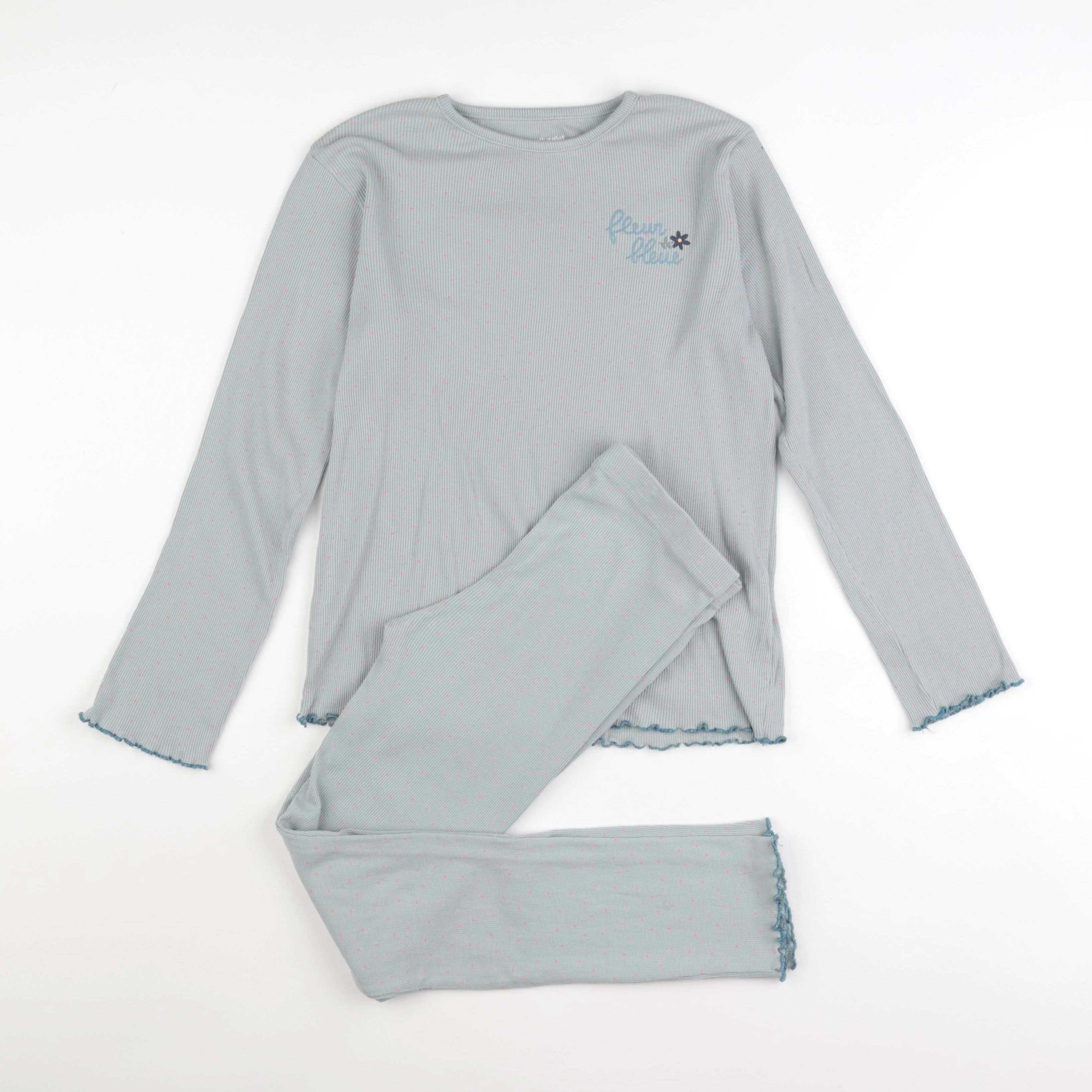 Vertbaudet - pyjama coton bleu - 14 ans