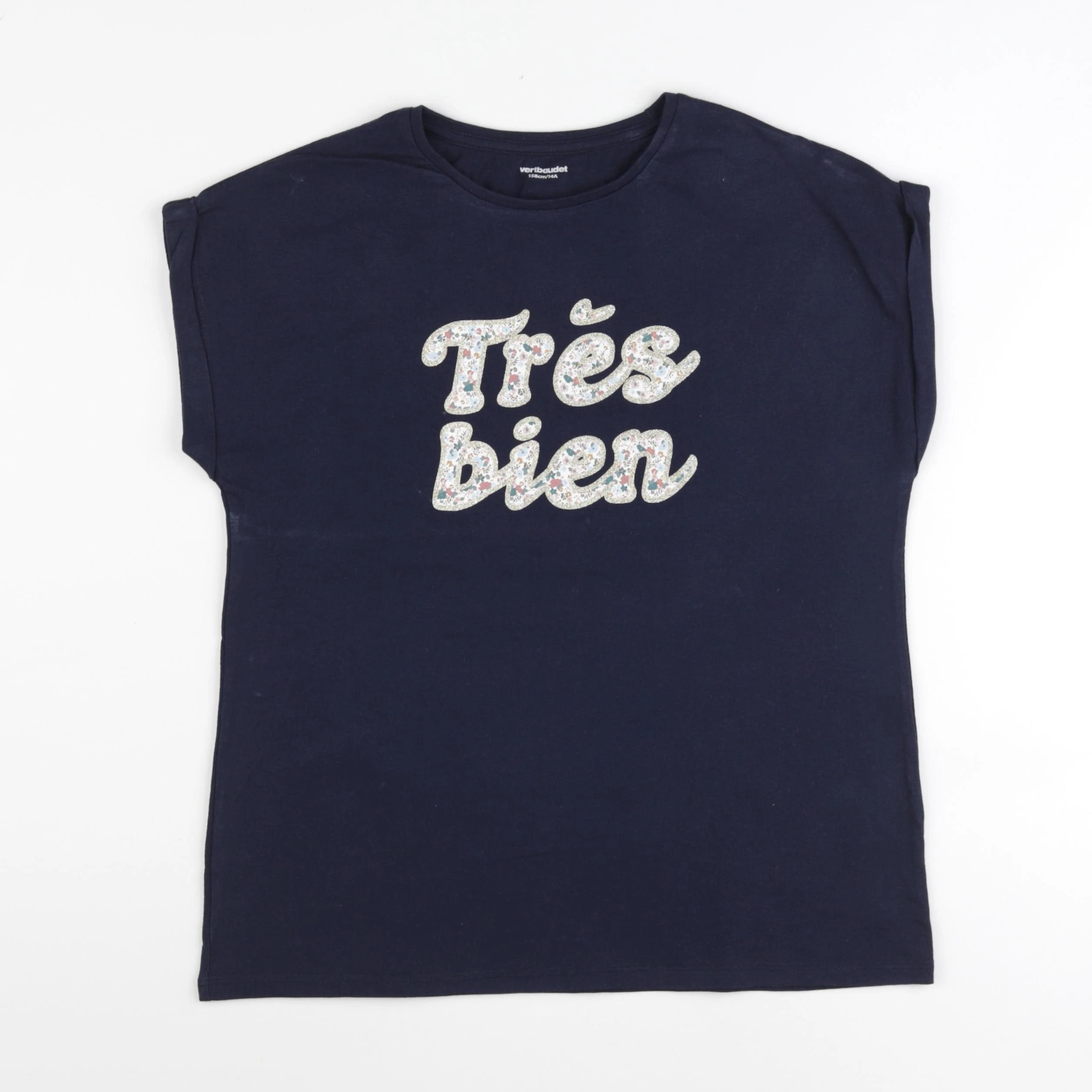 Vertbaudet - tee-shirt bleu - 14 ans