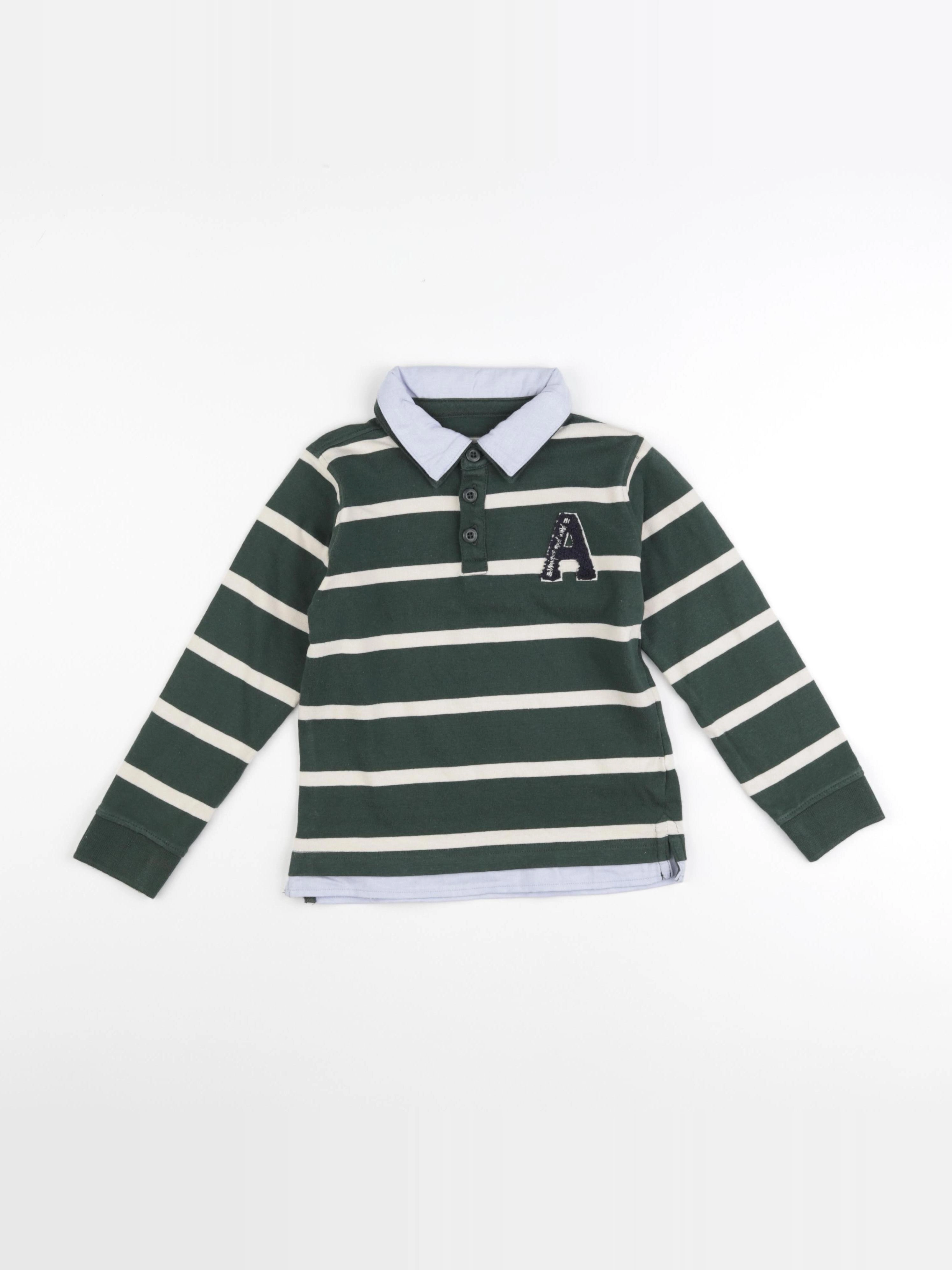 Vertbaudet - polo vert - 6 ans