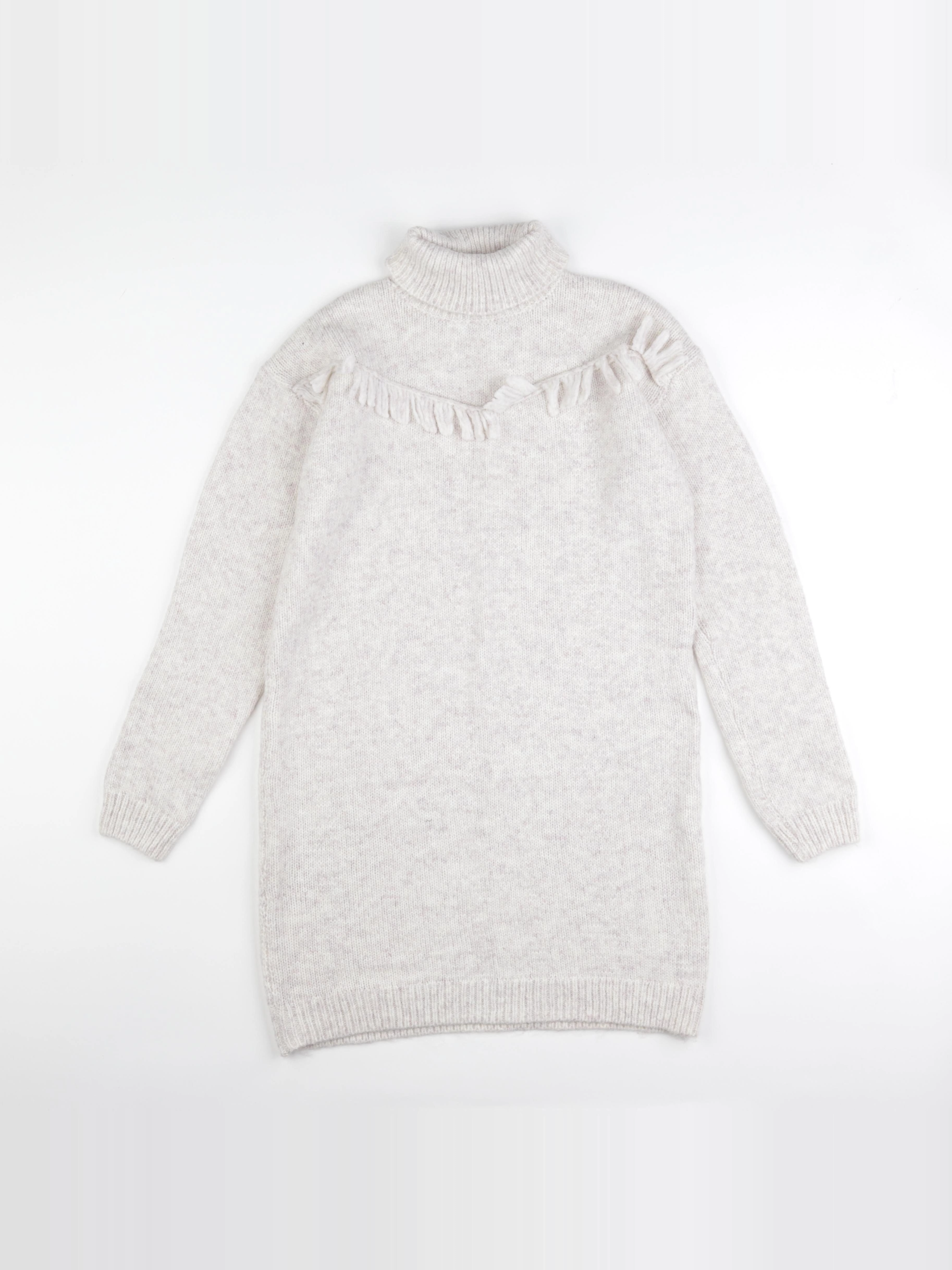 Vertbaudet - robe velours beige - 14 ans