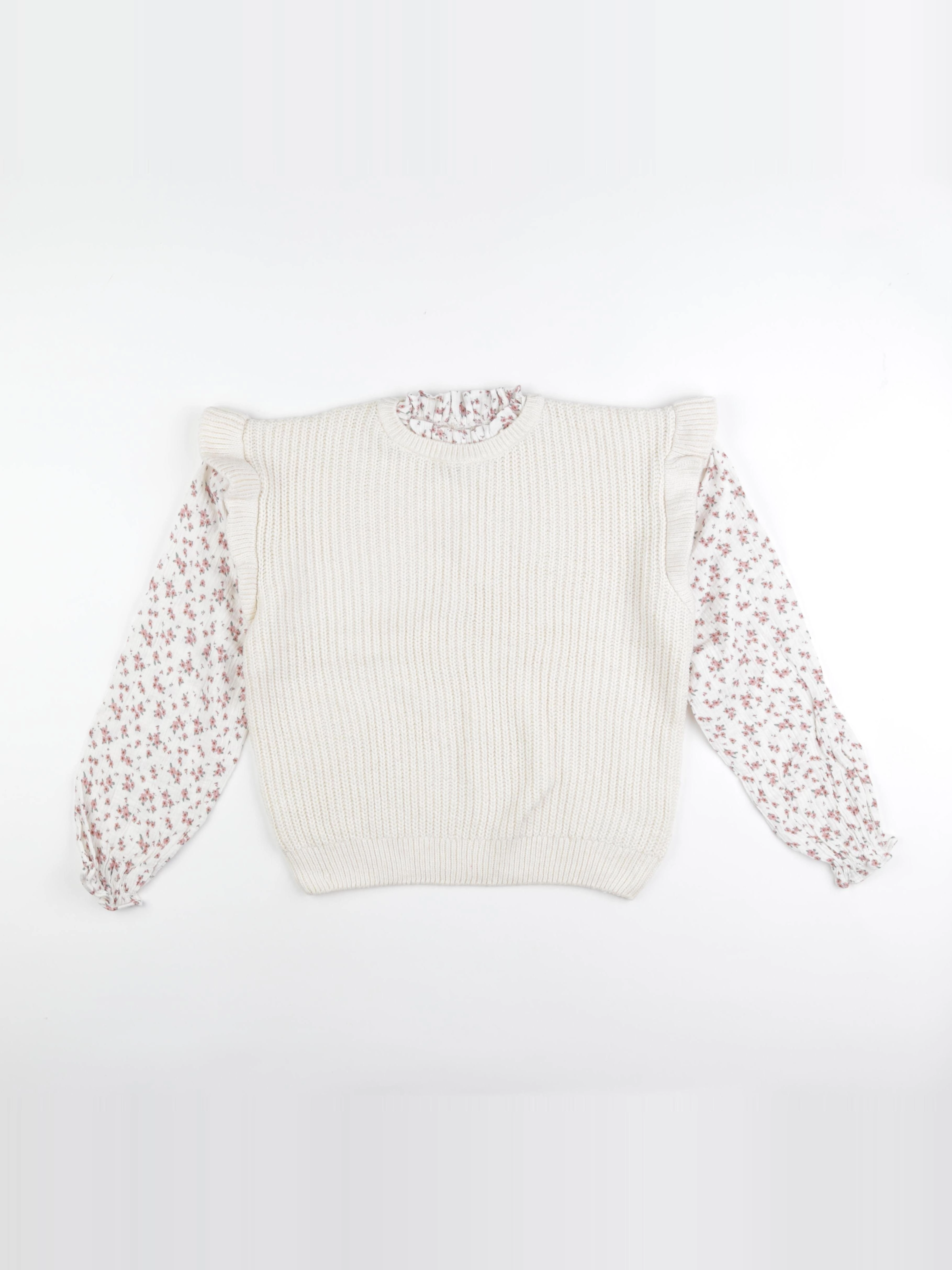 Vertbaudet - pull beige - 14 ans