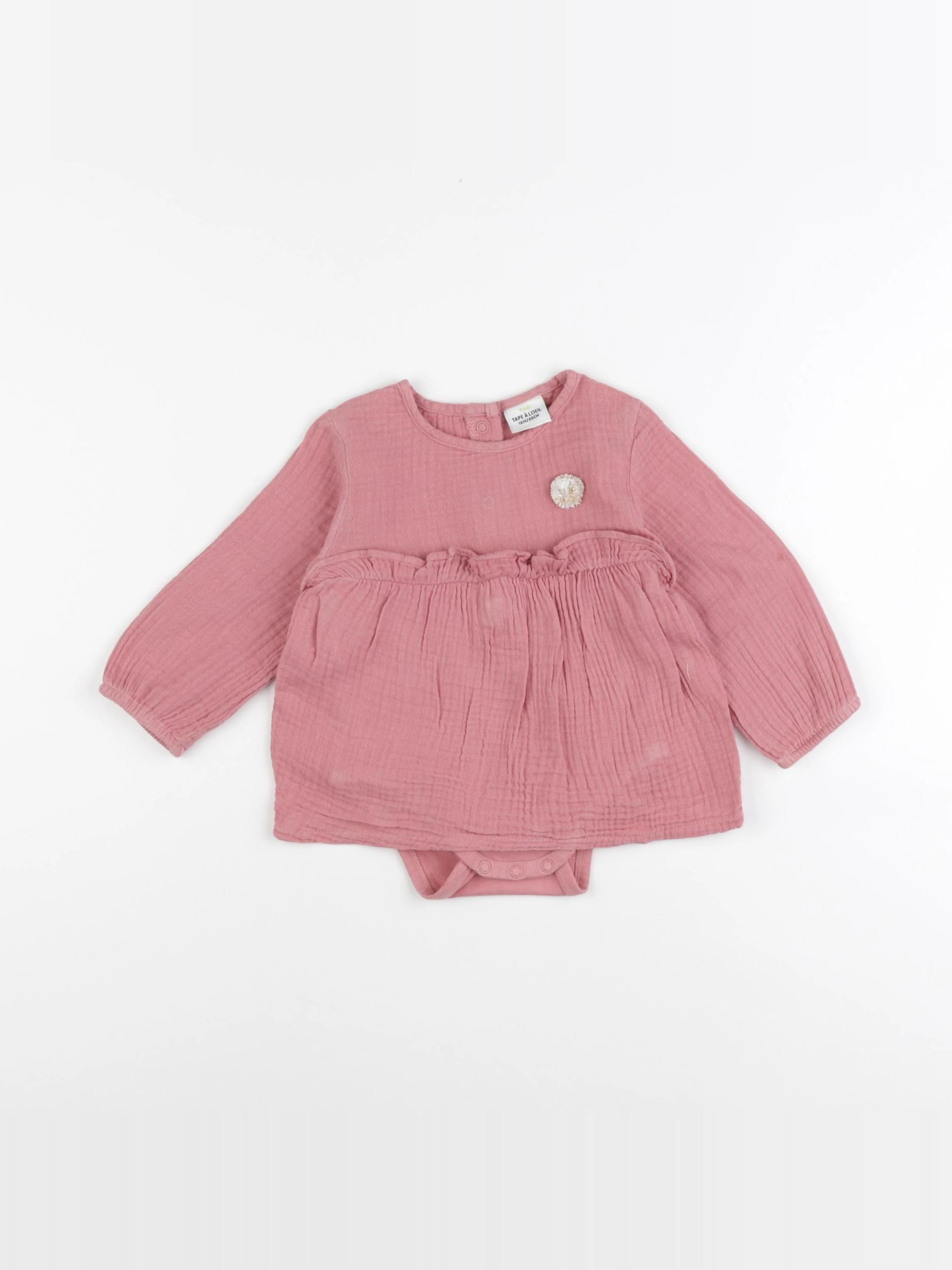 Tape à l'oeil - body blouse rose - 18 mois
