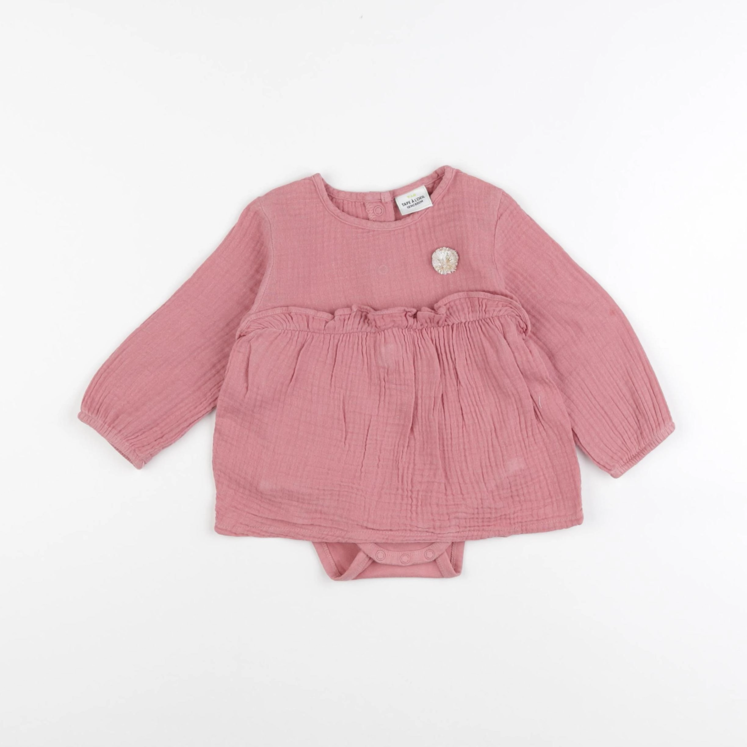 Tape à l'oeil - body blouse rose - 18 mois