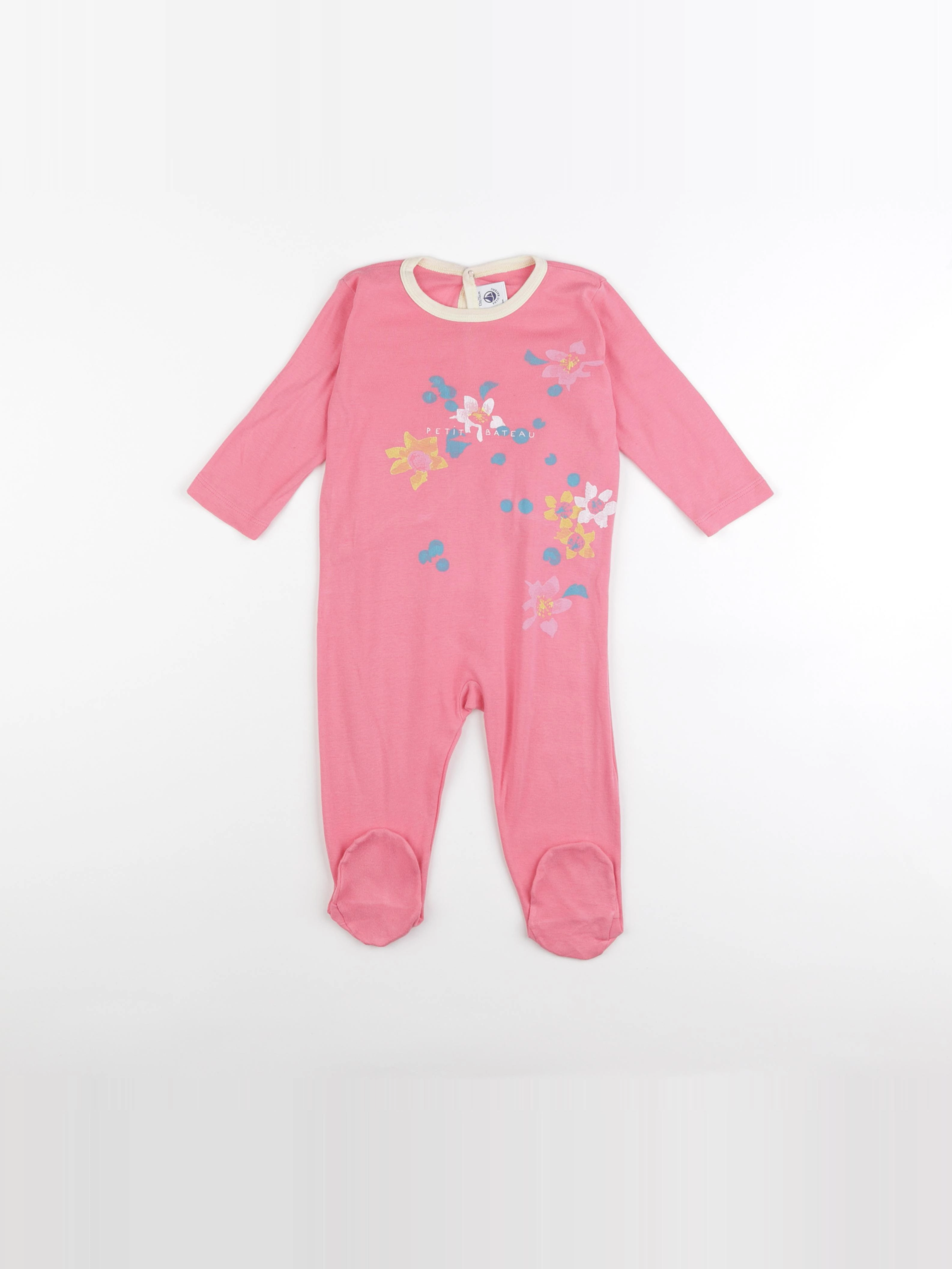 Petit Bateau - pyjama coton rose - 12 mois