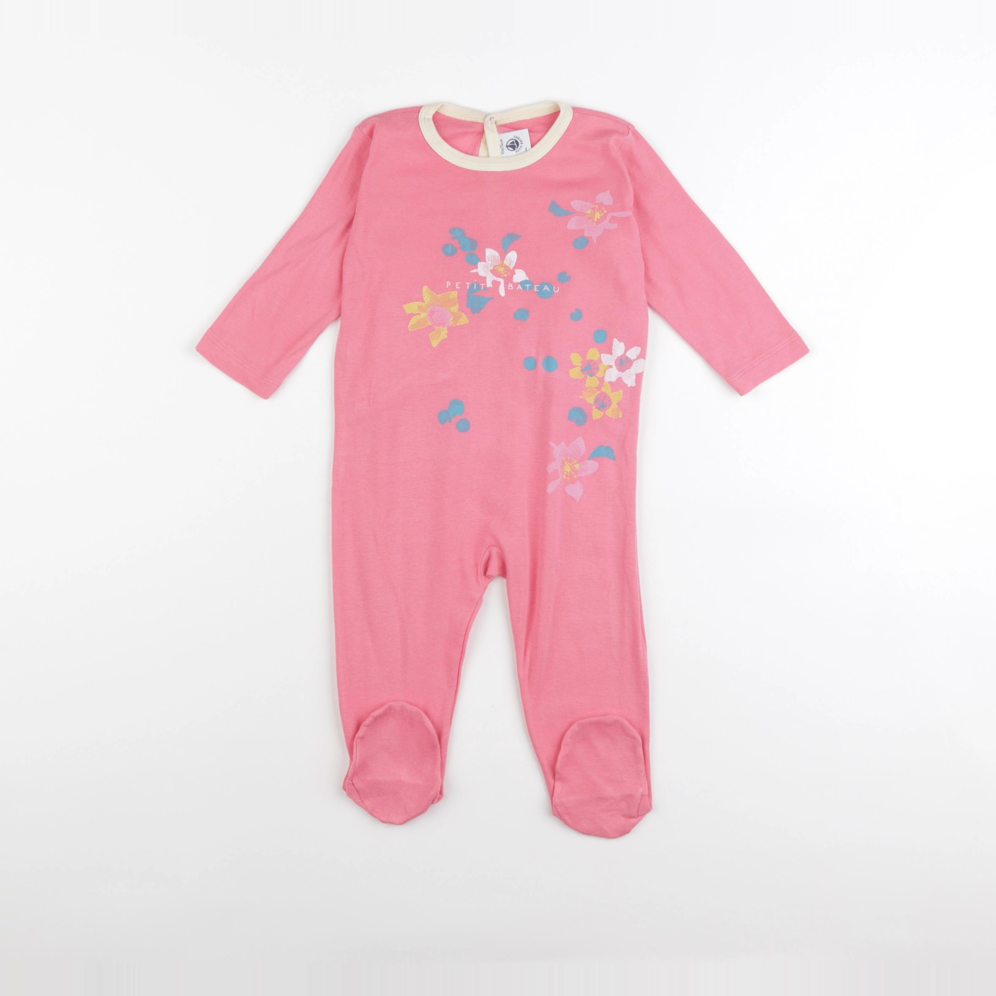 Petit Bateau - pyjama coton rose - 12 mois