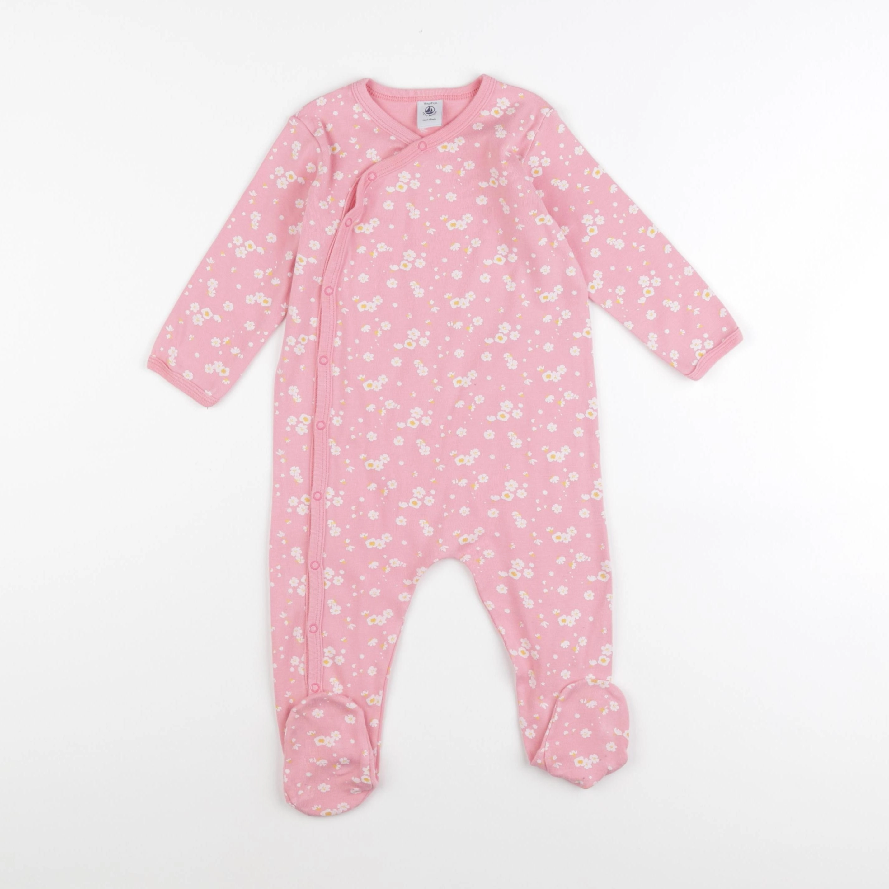 Petit Bateau - pyjama coton rose - 12 mois