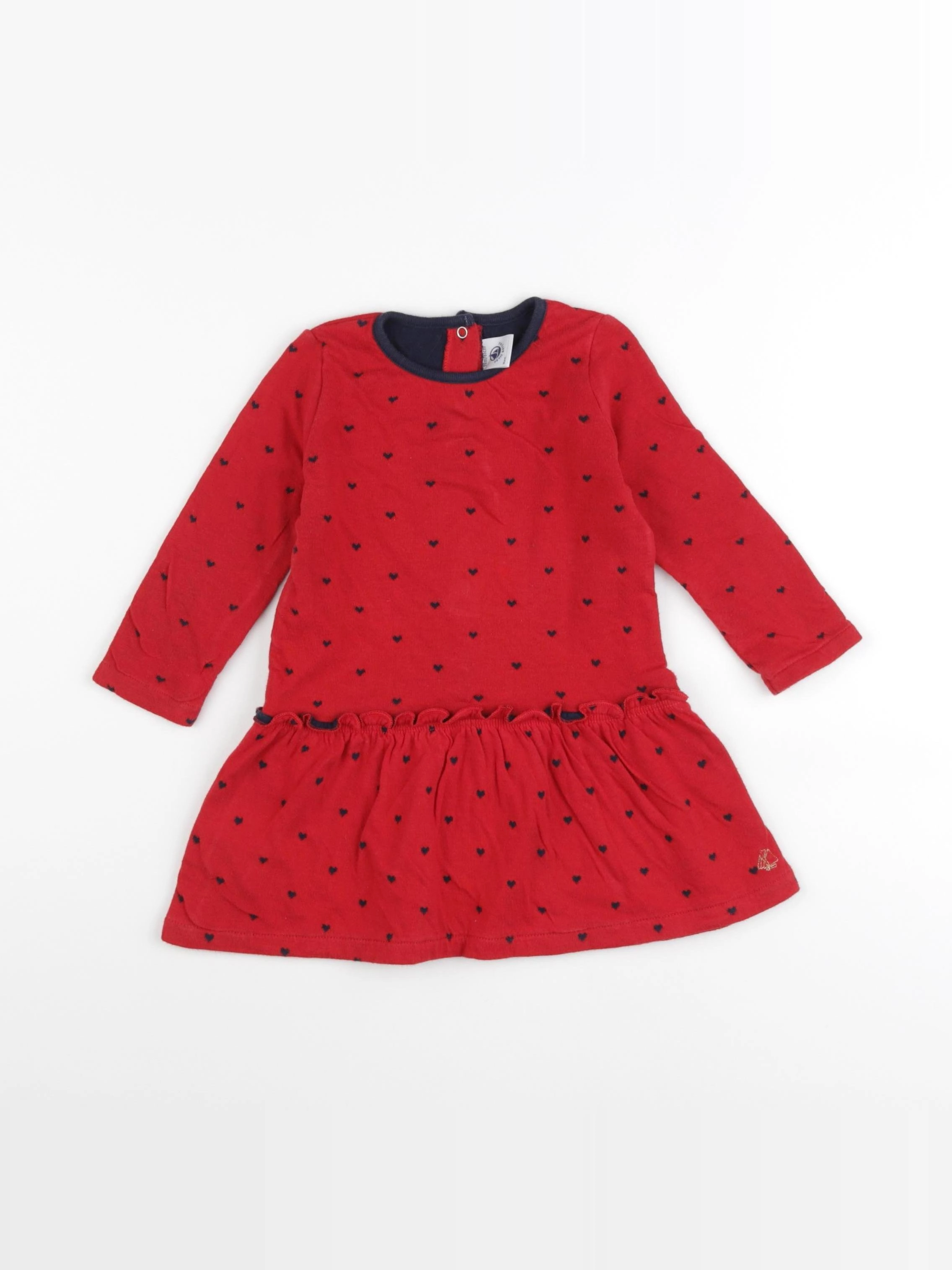 Petit Bateau - robe rouge - 18 mois