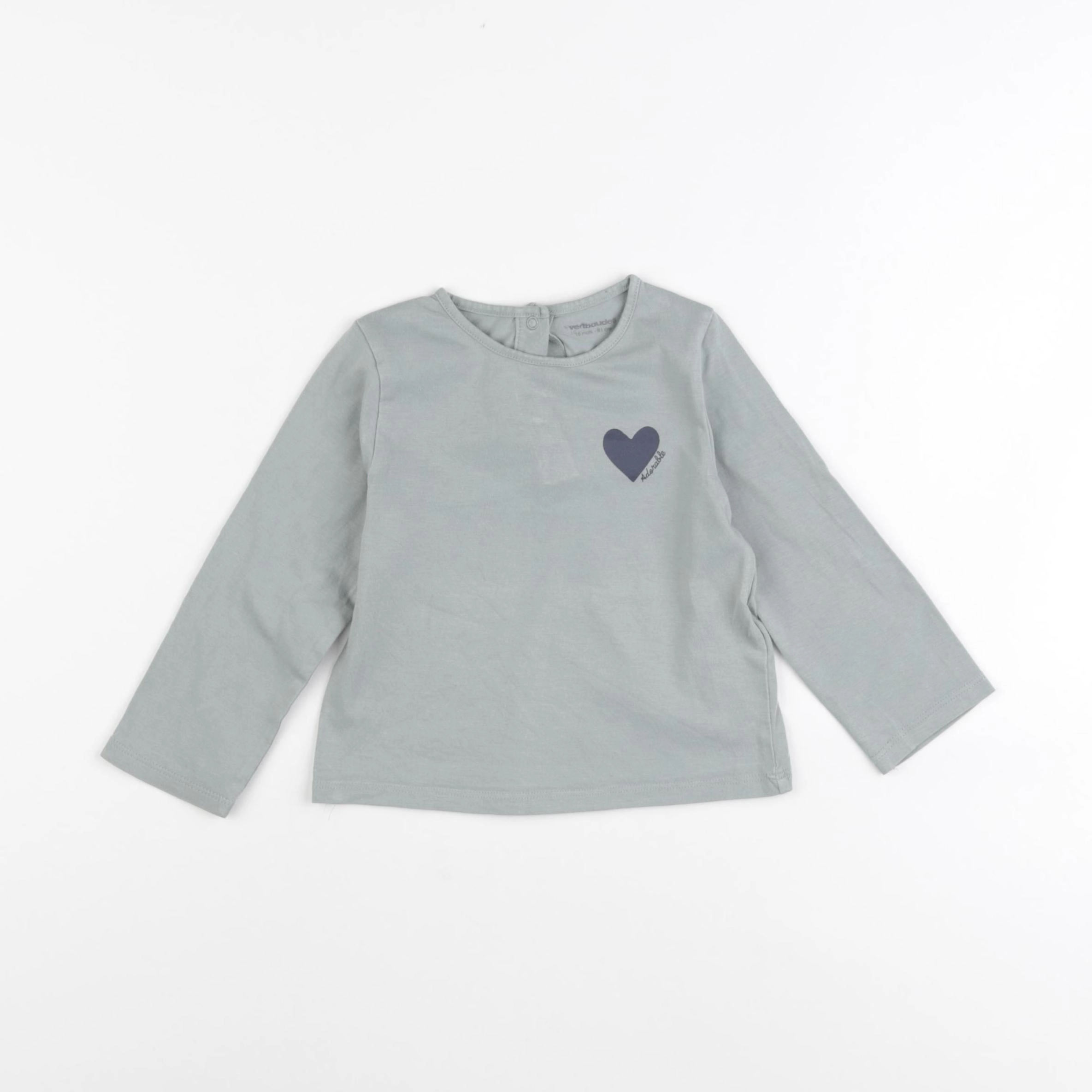 Vertbaudet - tee-shirt bleu - 18 mois