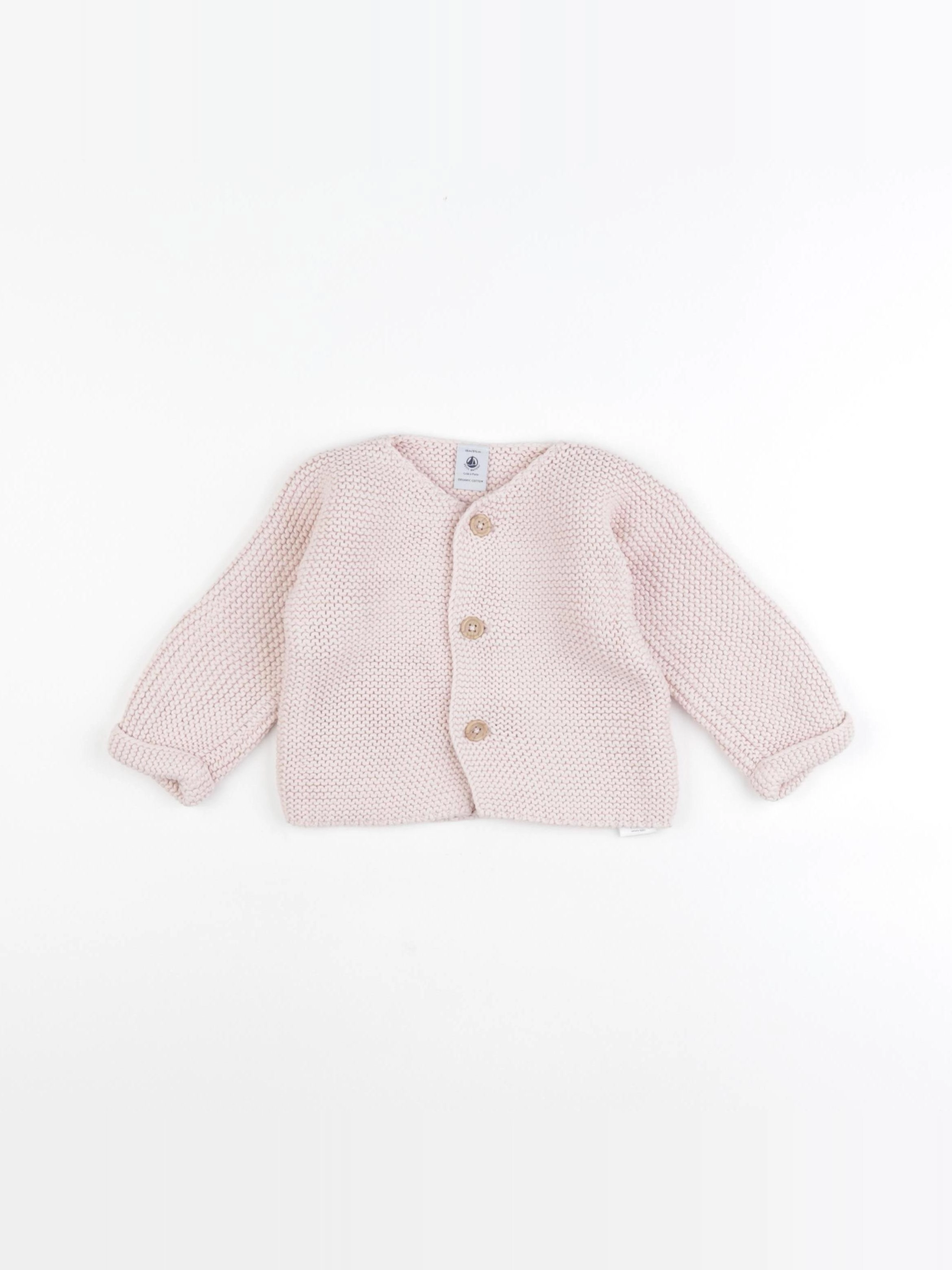 Petit Bateau - gilet rose - 18 mois