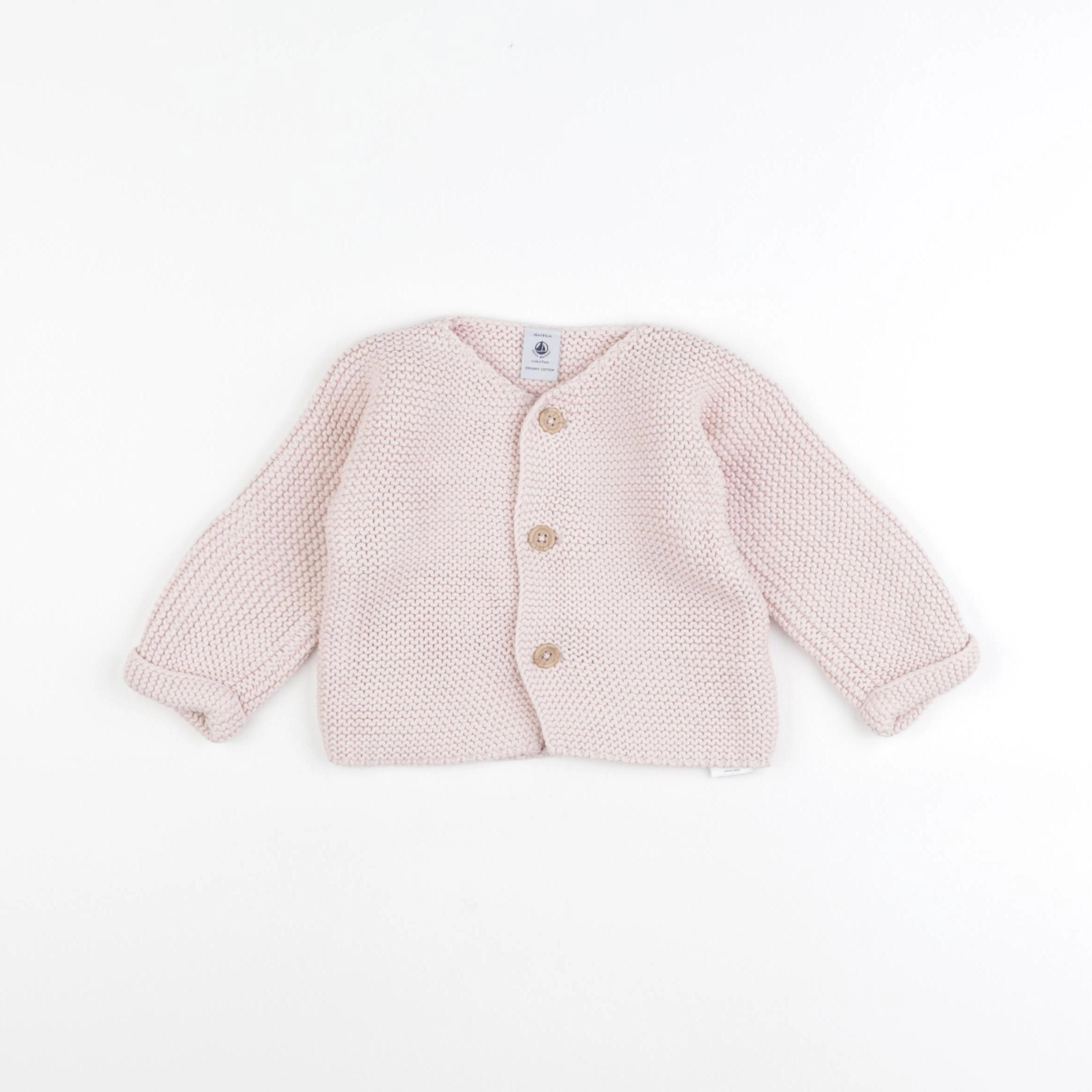 Petit Bateau - gilet rose - 18 mois
