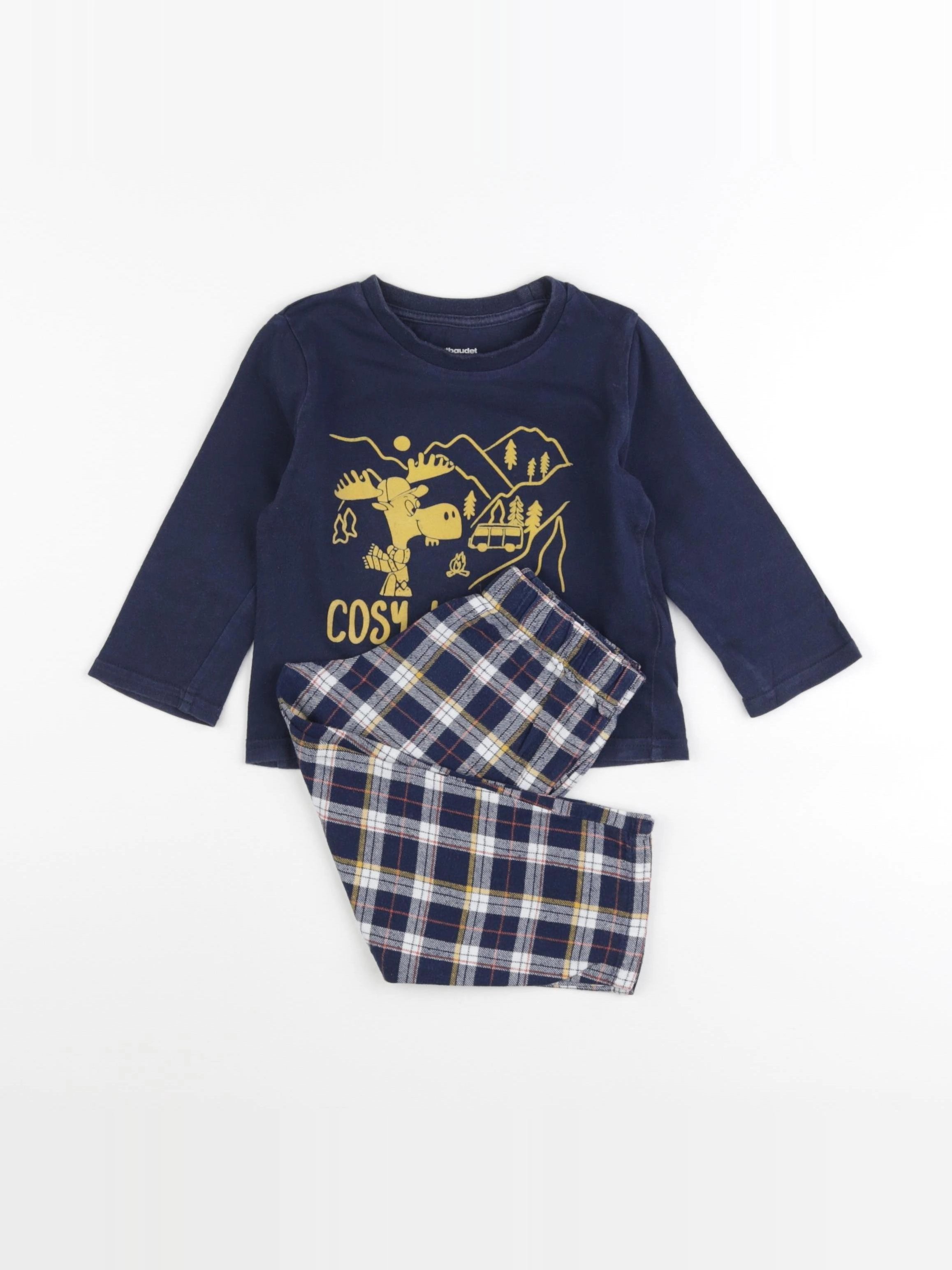 Vertbaudet - pyjama coton bleu - 2 ans