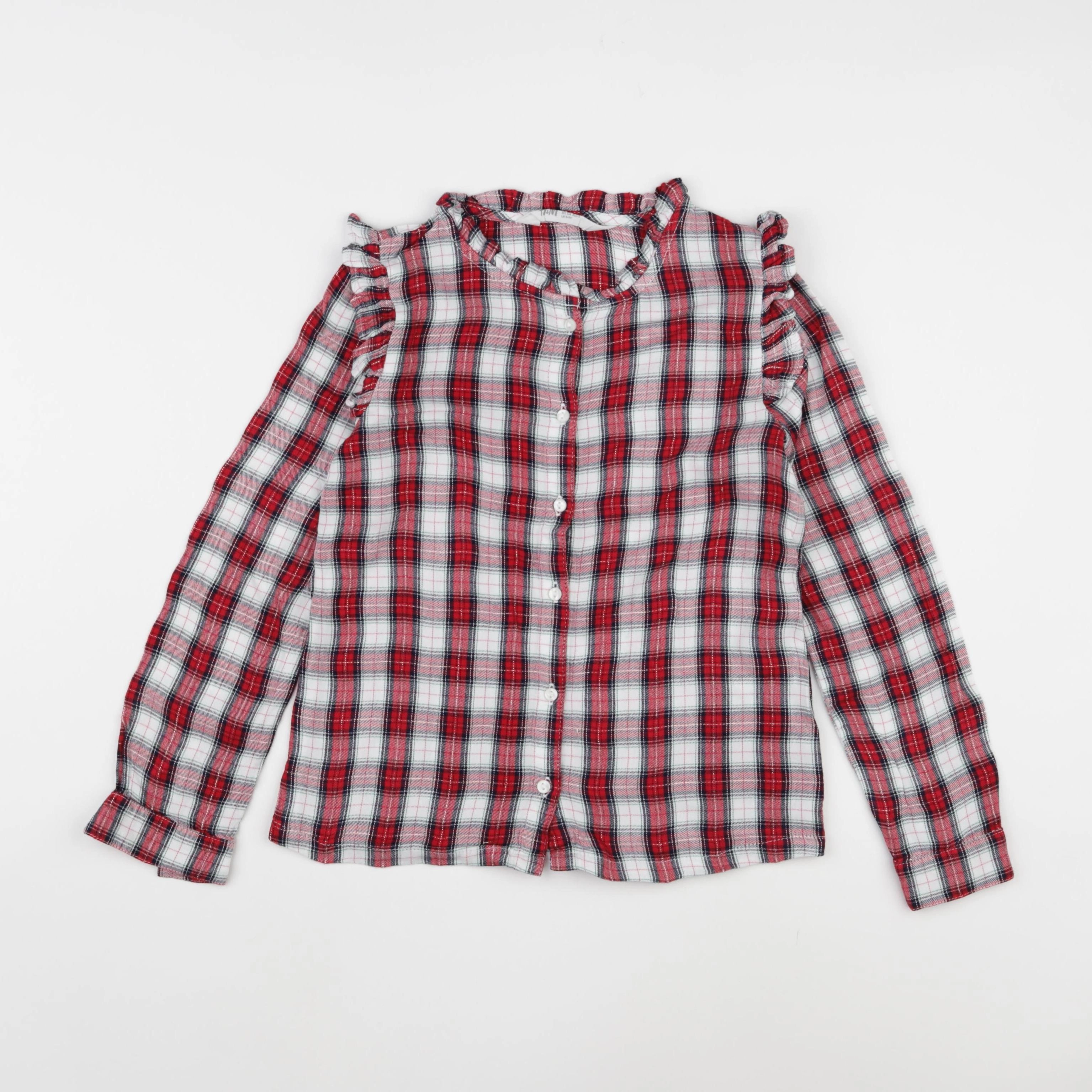 H&M - blouse rouge - 8/9 ans