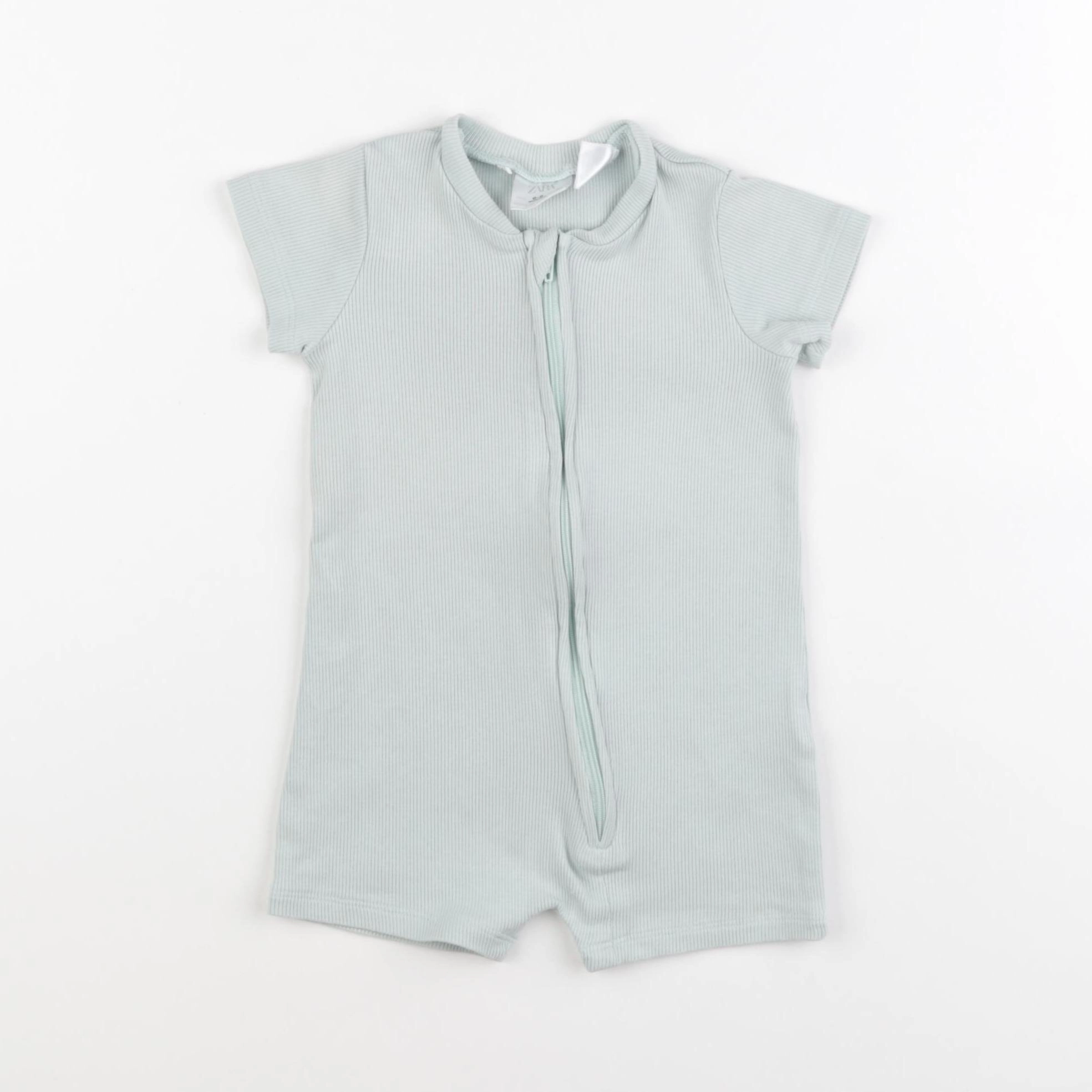 Zara - pyjama coton vert - 6/9 mois