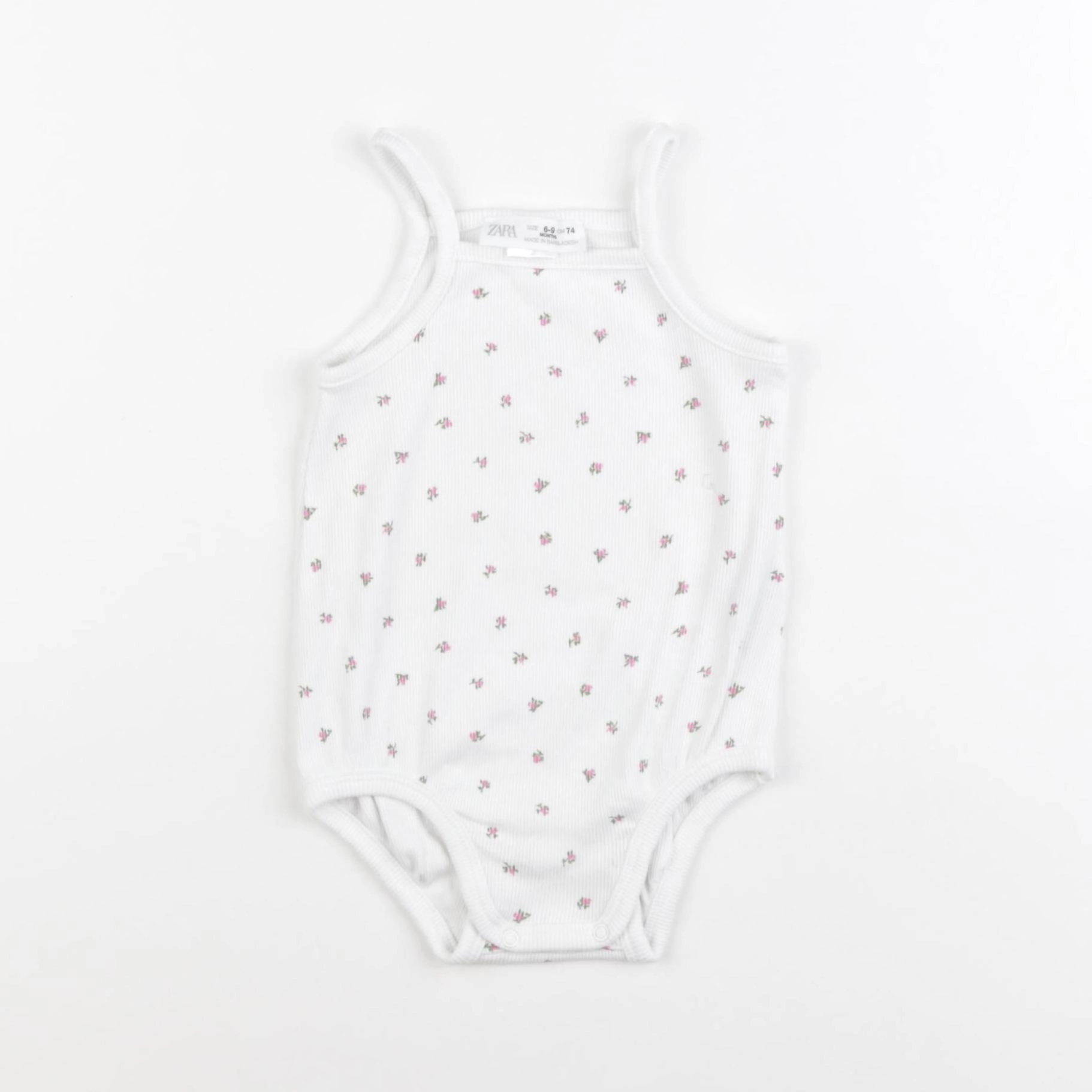 Zara - body blanc - 6/9 mois