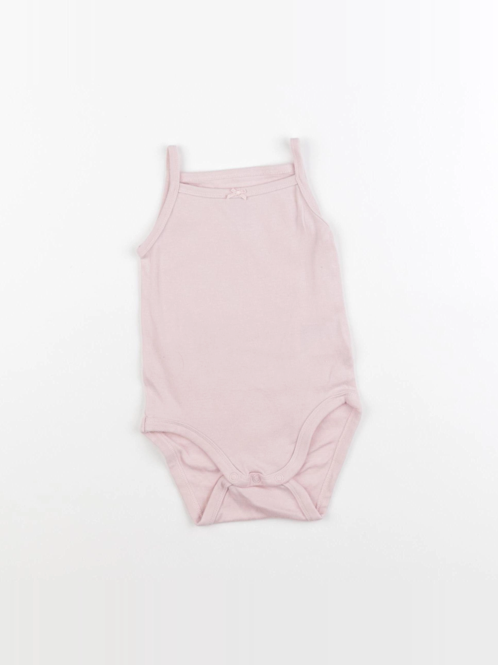 H&M - body rose - 6/9 mois