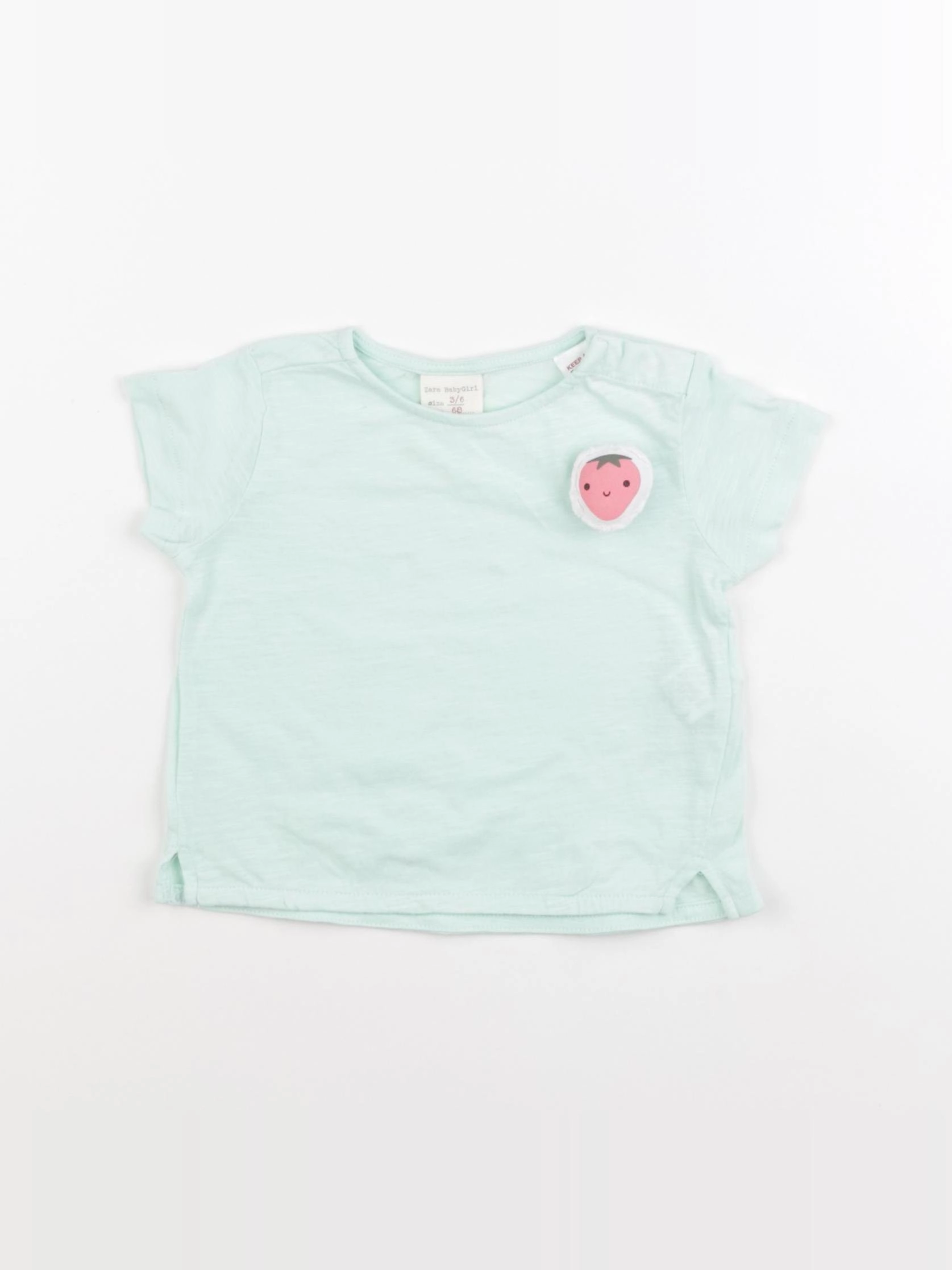 Zara - tee-shirt vert - 3/6 mois