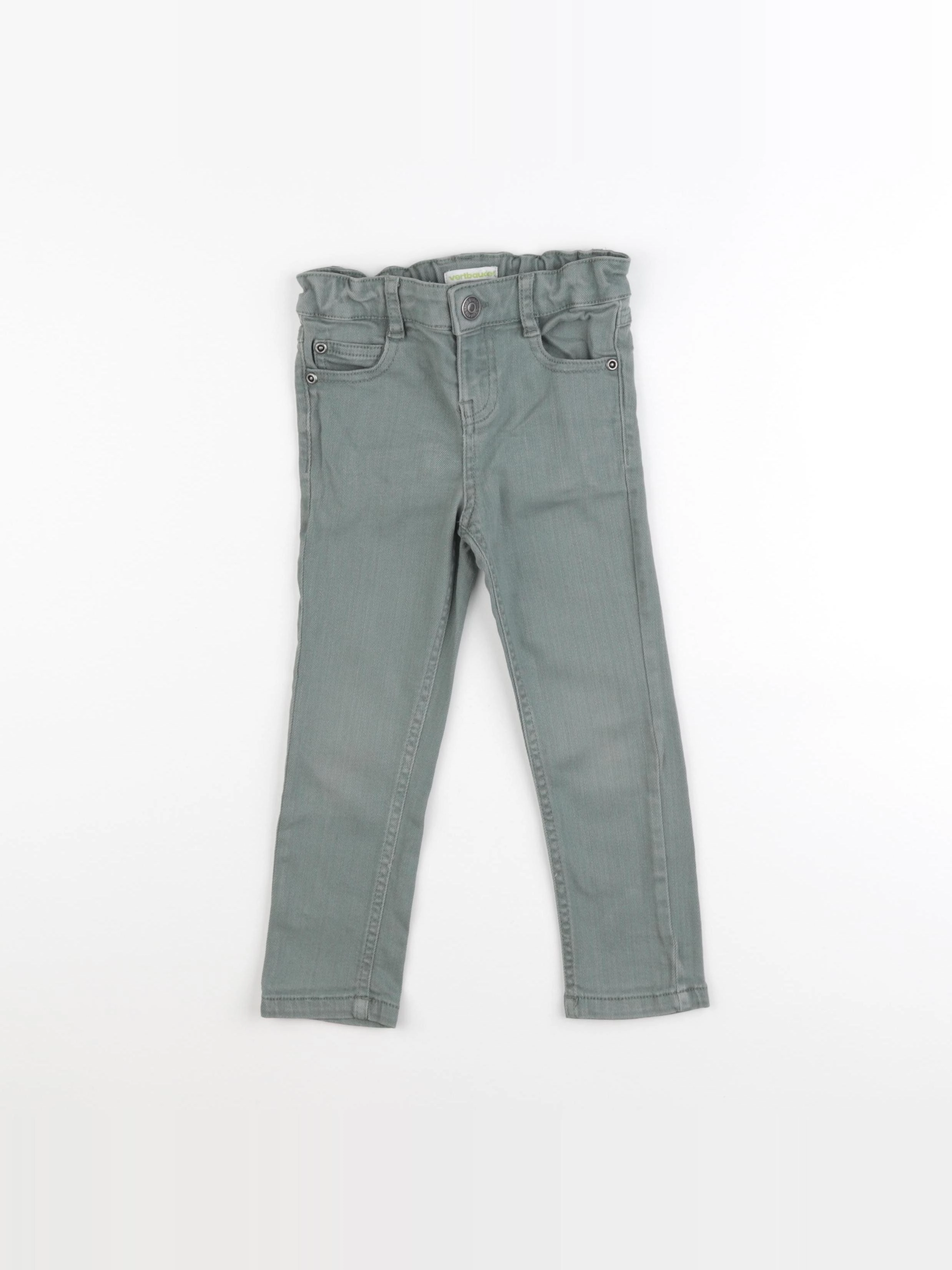 Vertbaudet - jean vert - 3 ans