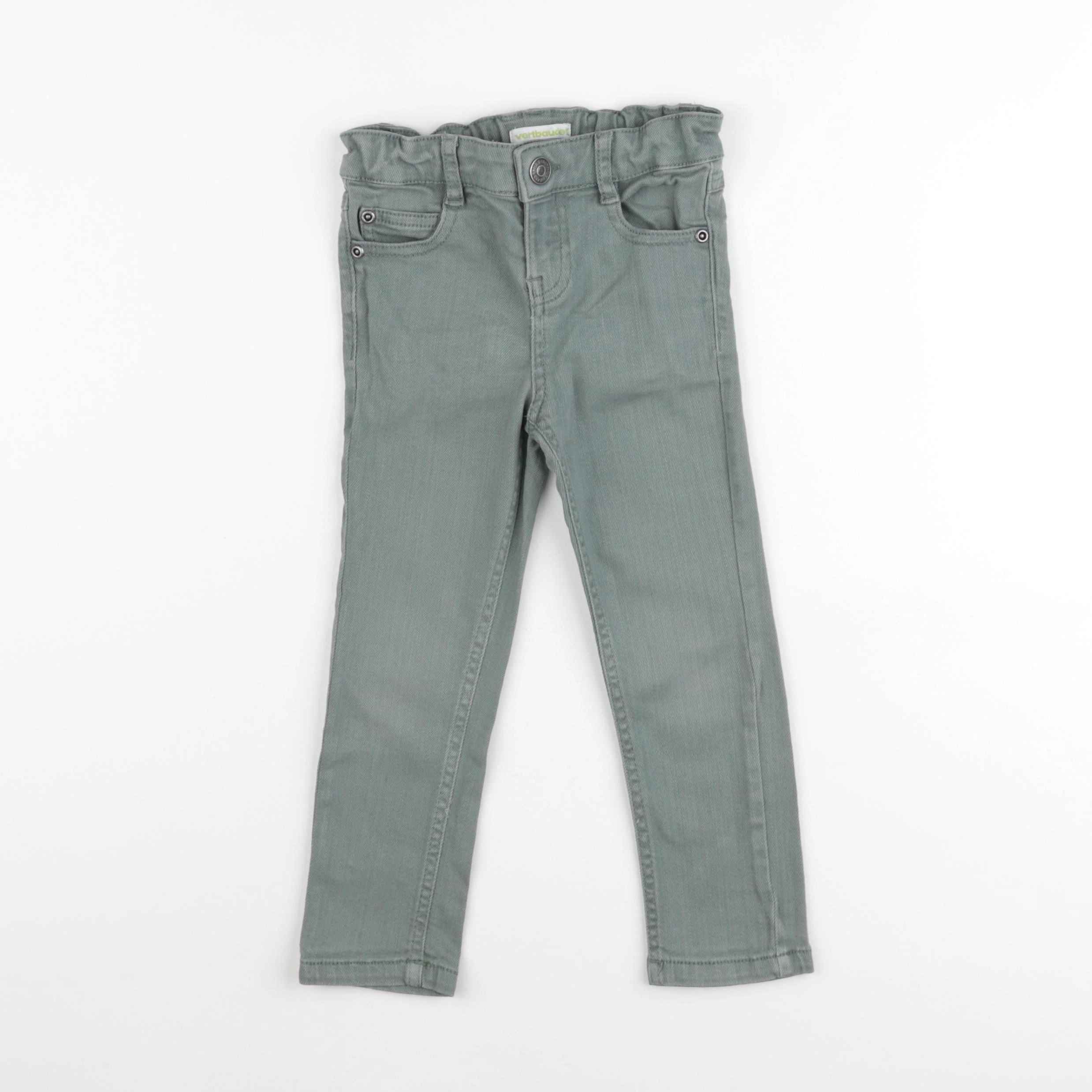 Vertbaudet - jean vert - 3 ans