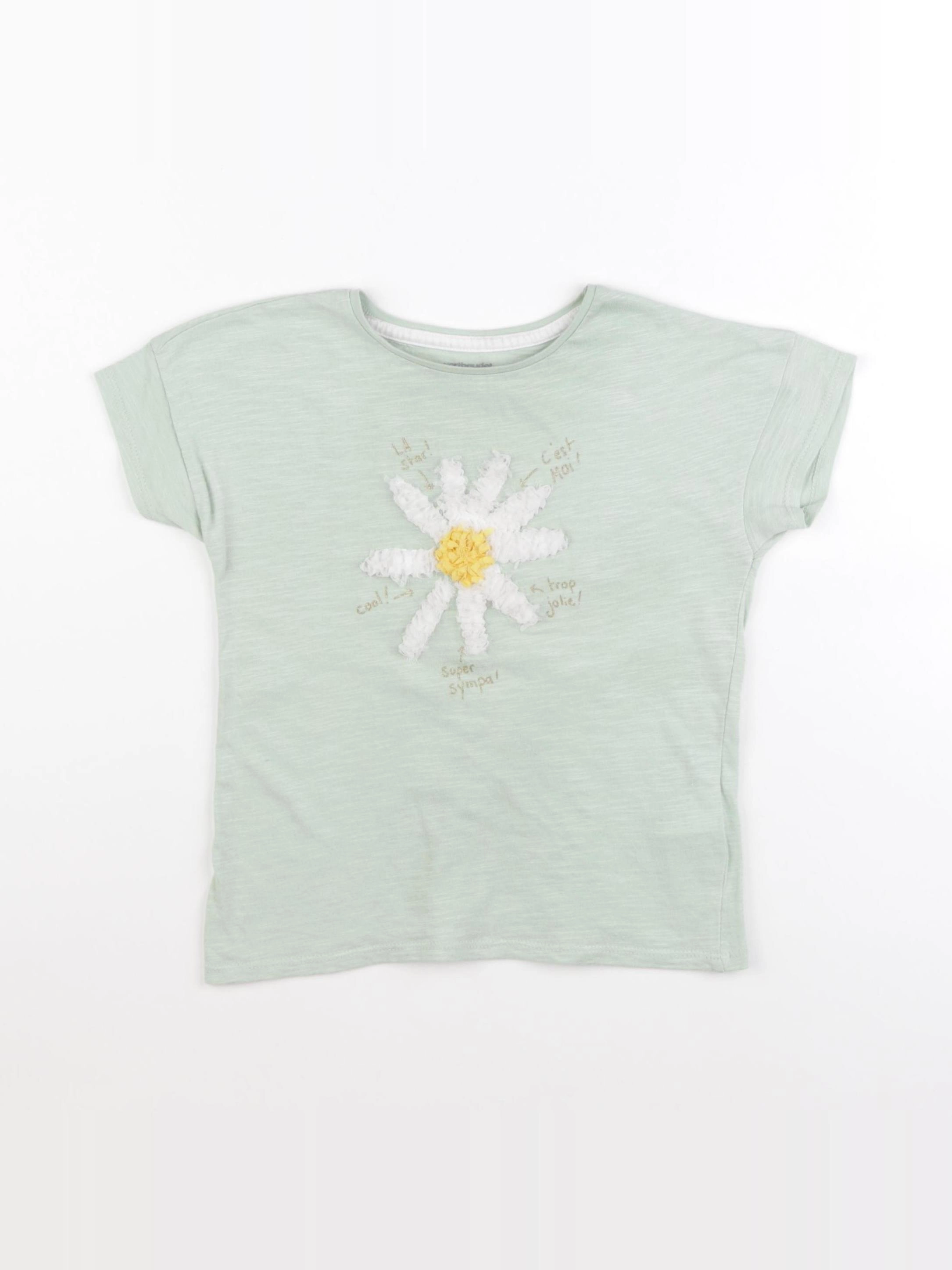Vertbaudet - tee-shirt vert - 6 ans