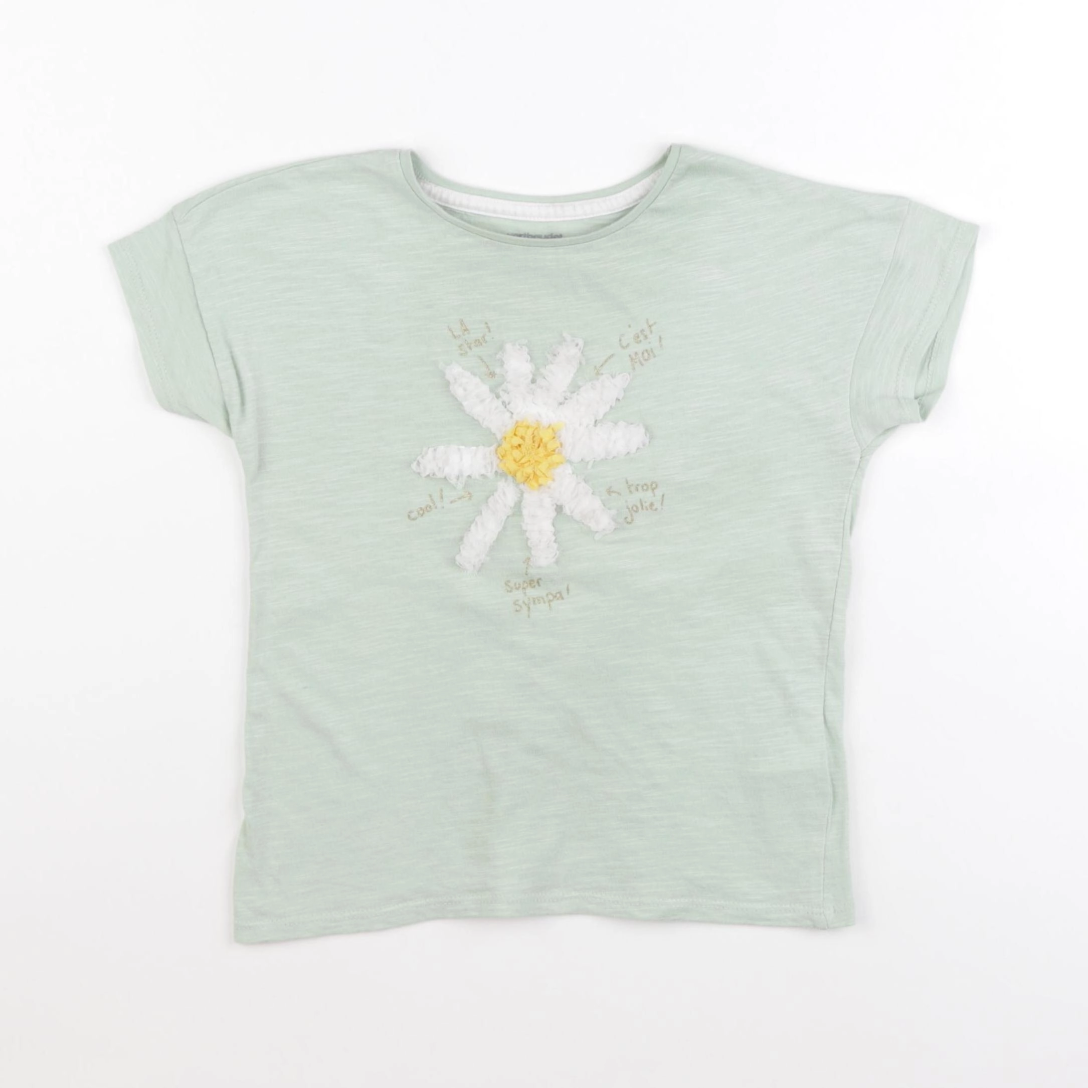 Vertbaudet - tee-shirt vert - 6 ans