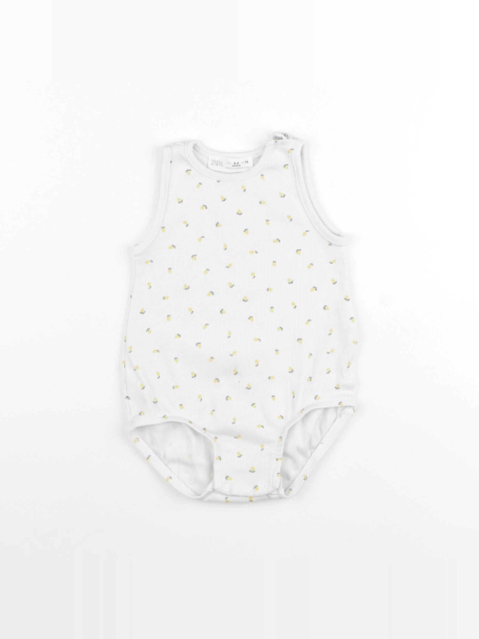 Zara - body blanc - 6/9 mois