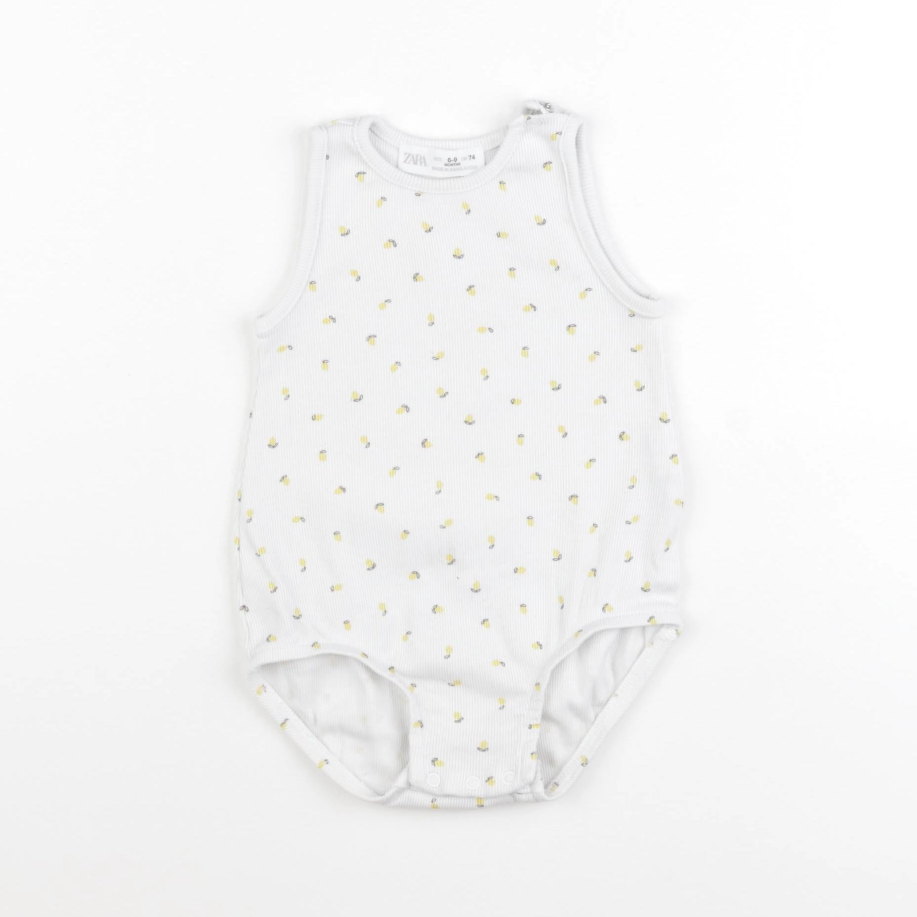 Zara - body blanc - 6/9 mois