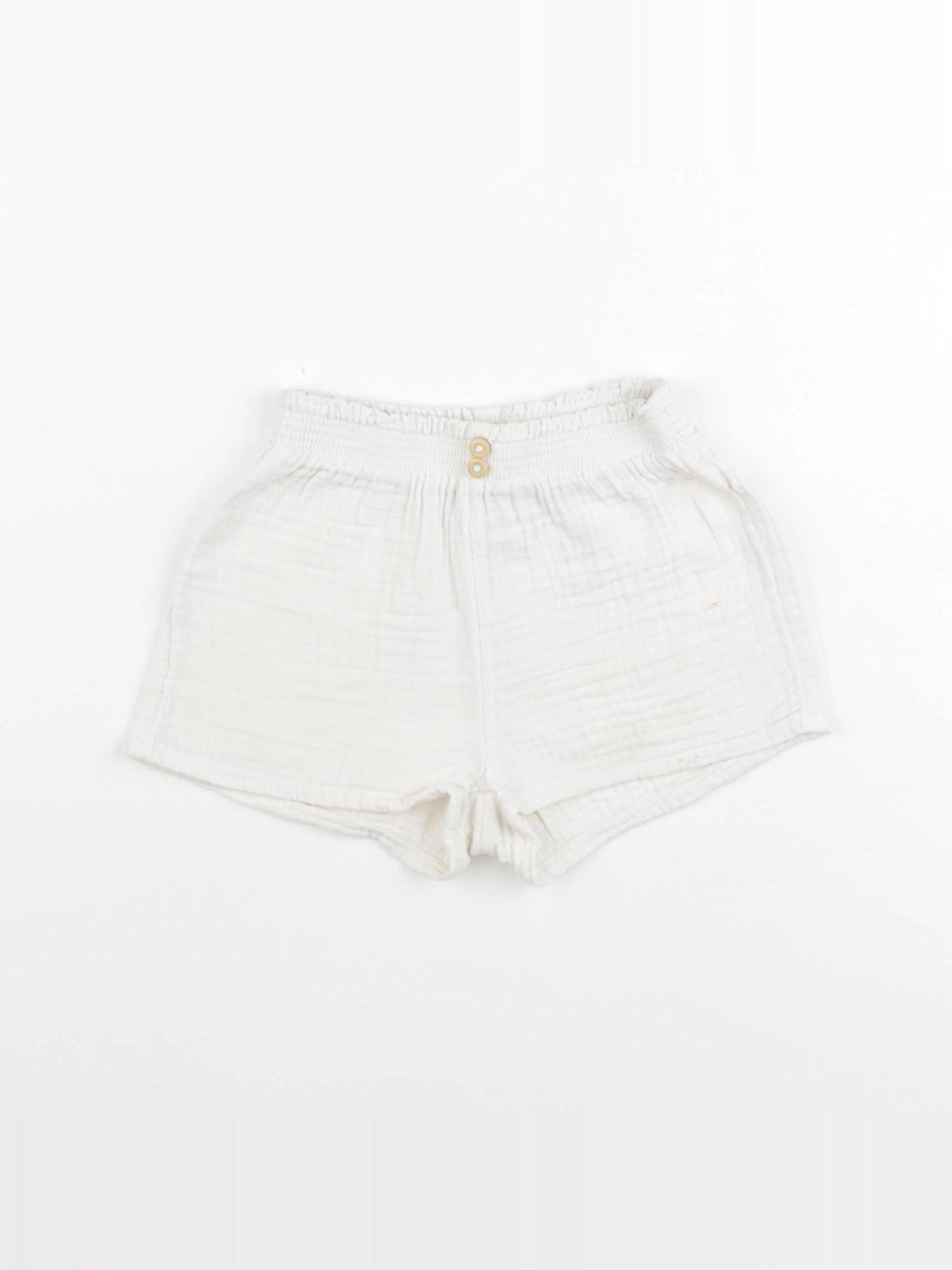 H&M - short beige - 6/9 mois