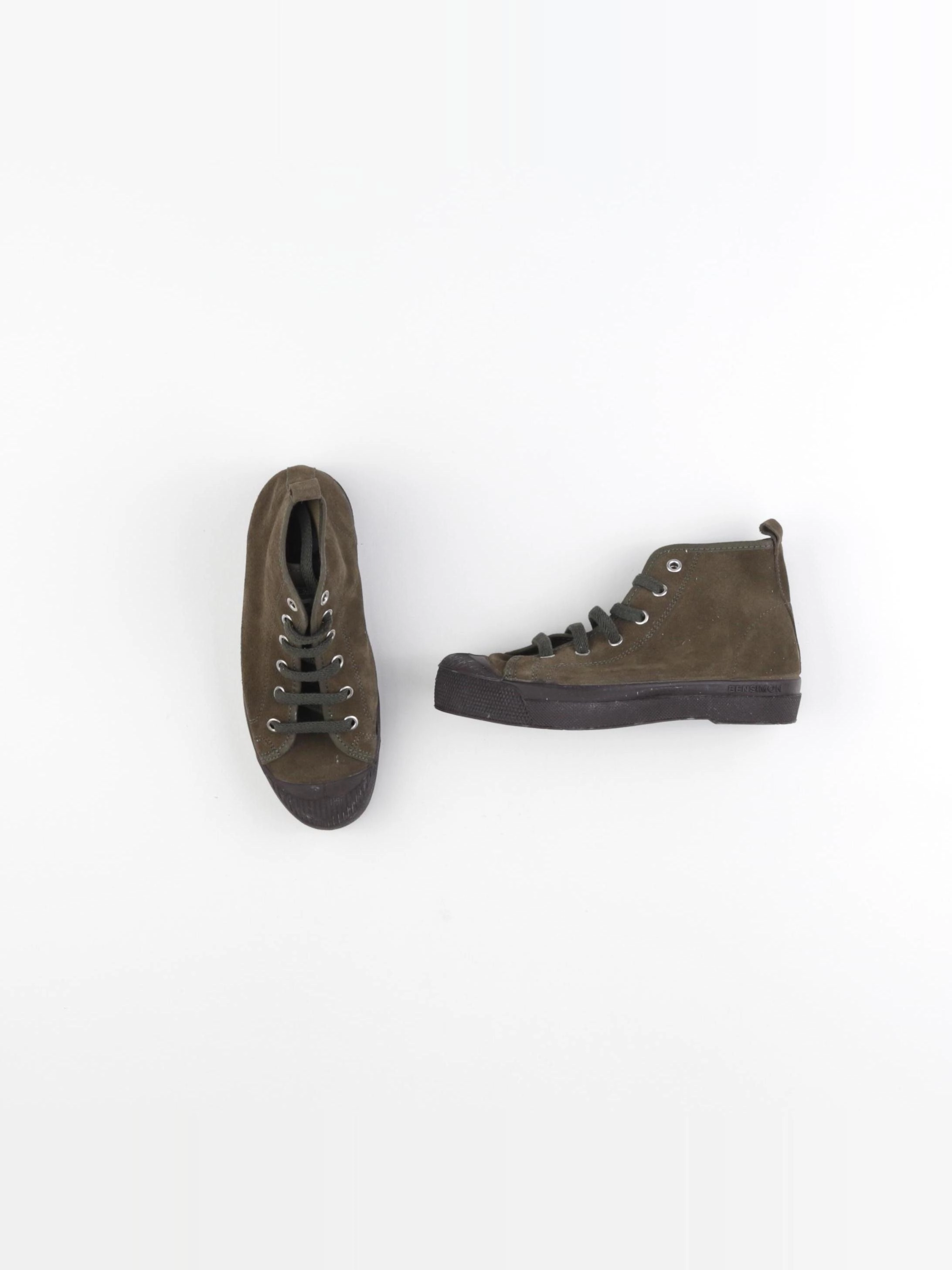Bensimon - tennis à scratch/ lacets vert - pointure 33