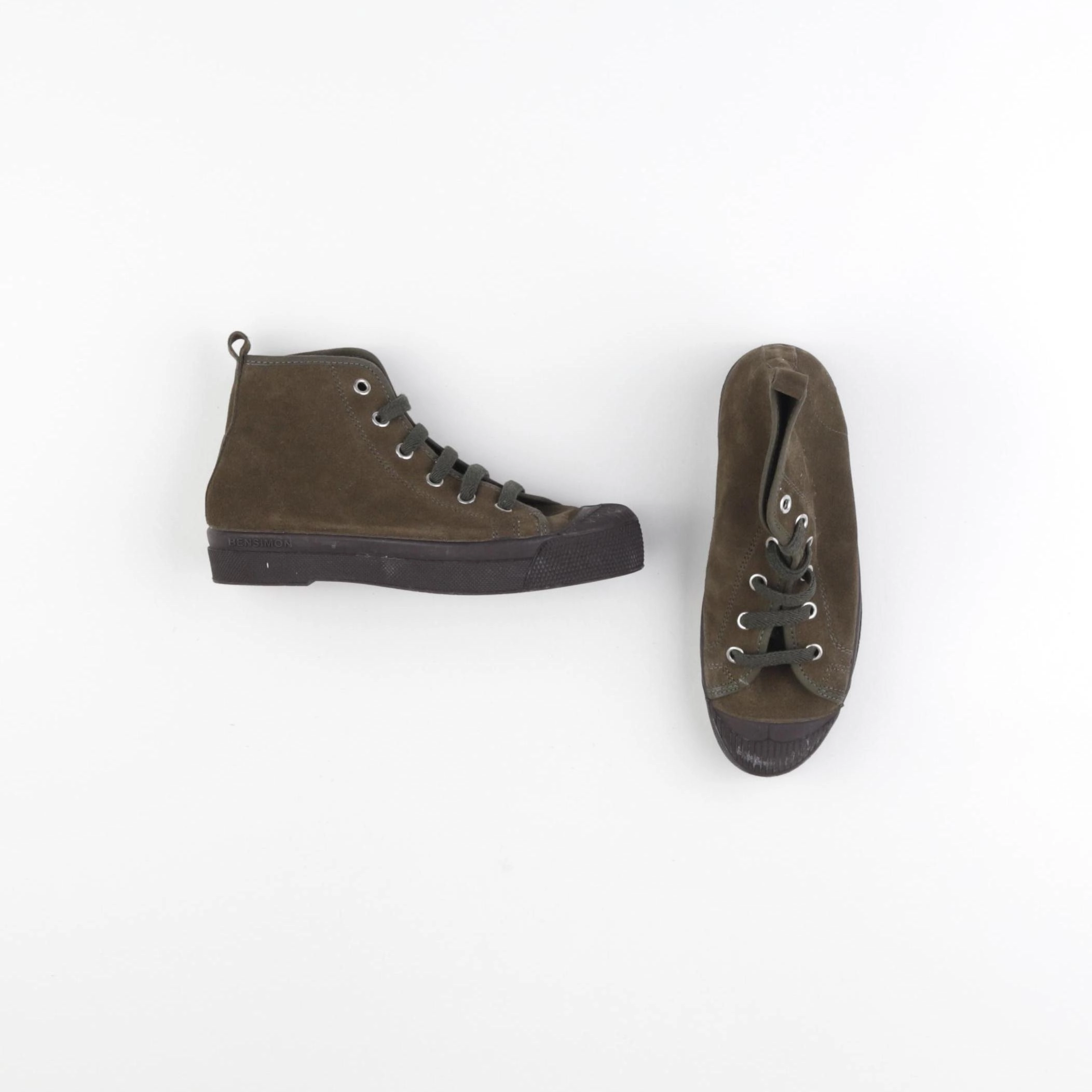 Bensimon - tennis à scratch/ lacets vert - pointure 33