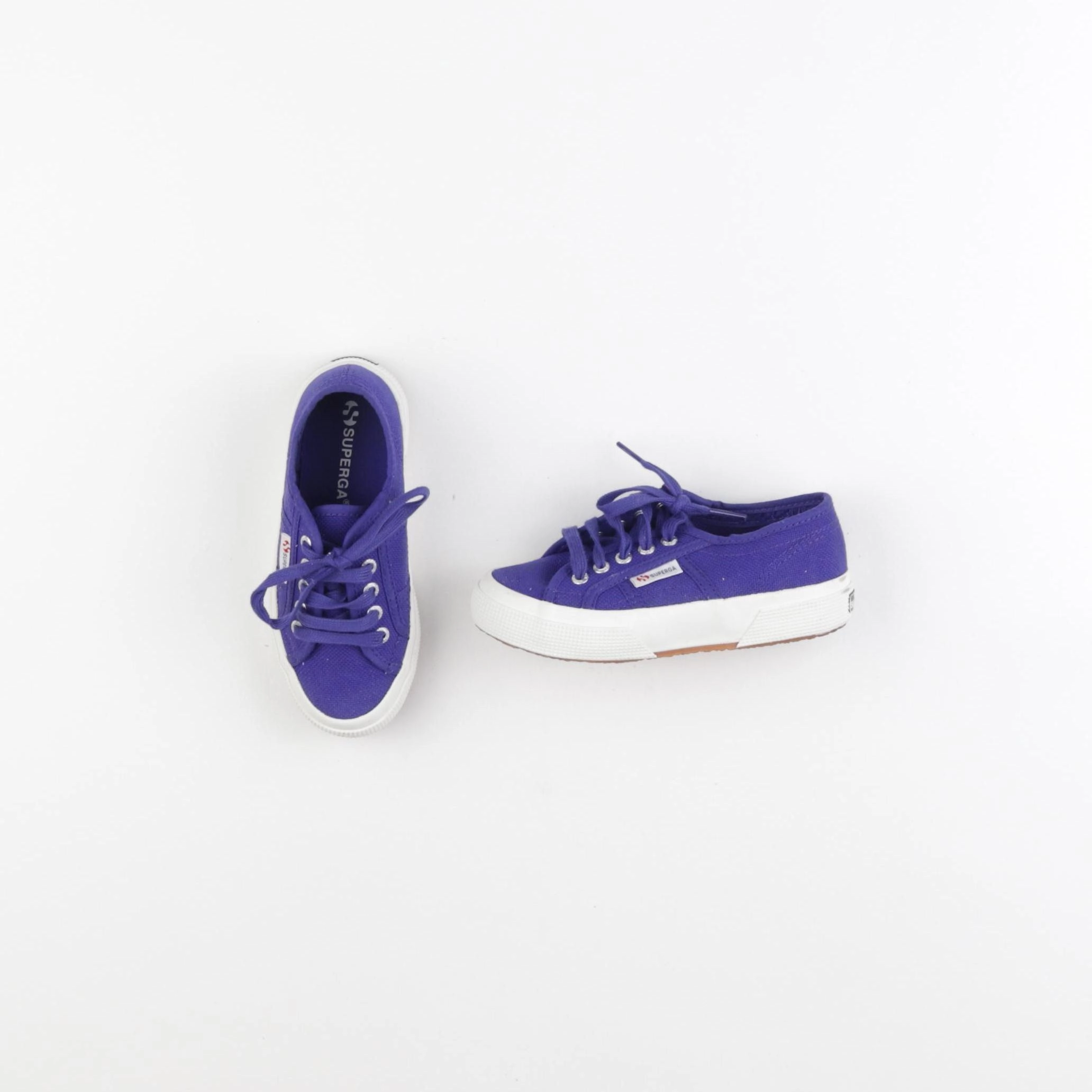 Superga - tennis à scratch/ lacets bleu - pointure 28