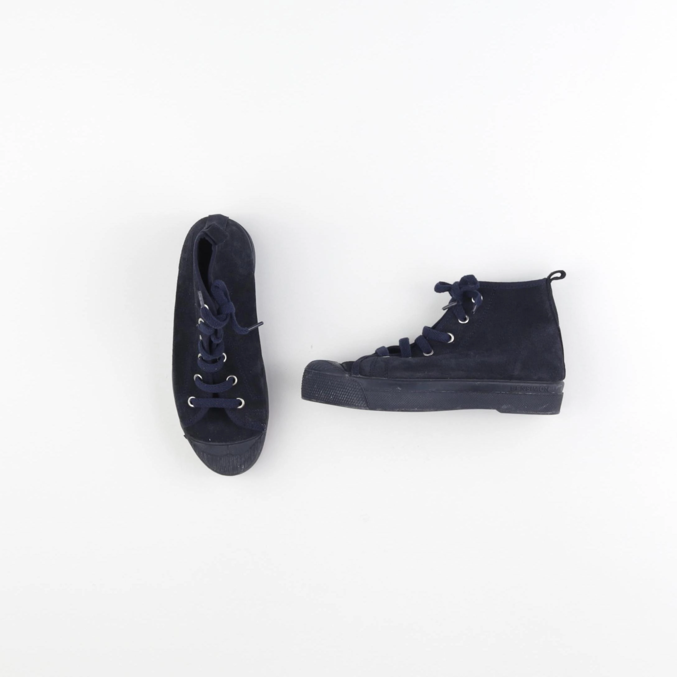 Bensimon - tennis à scratch/ lacets bleu - pointure 33